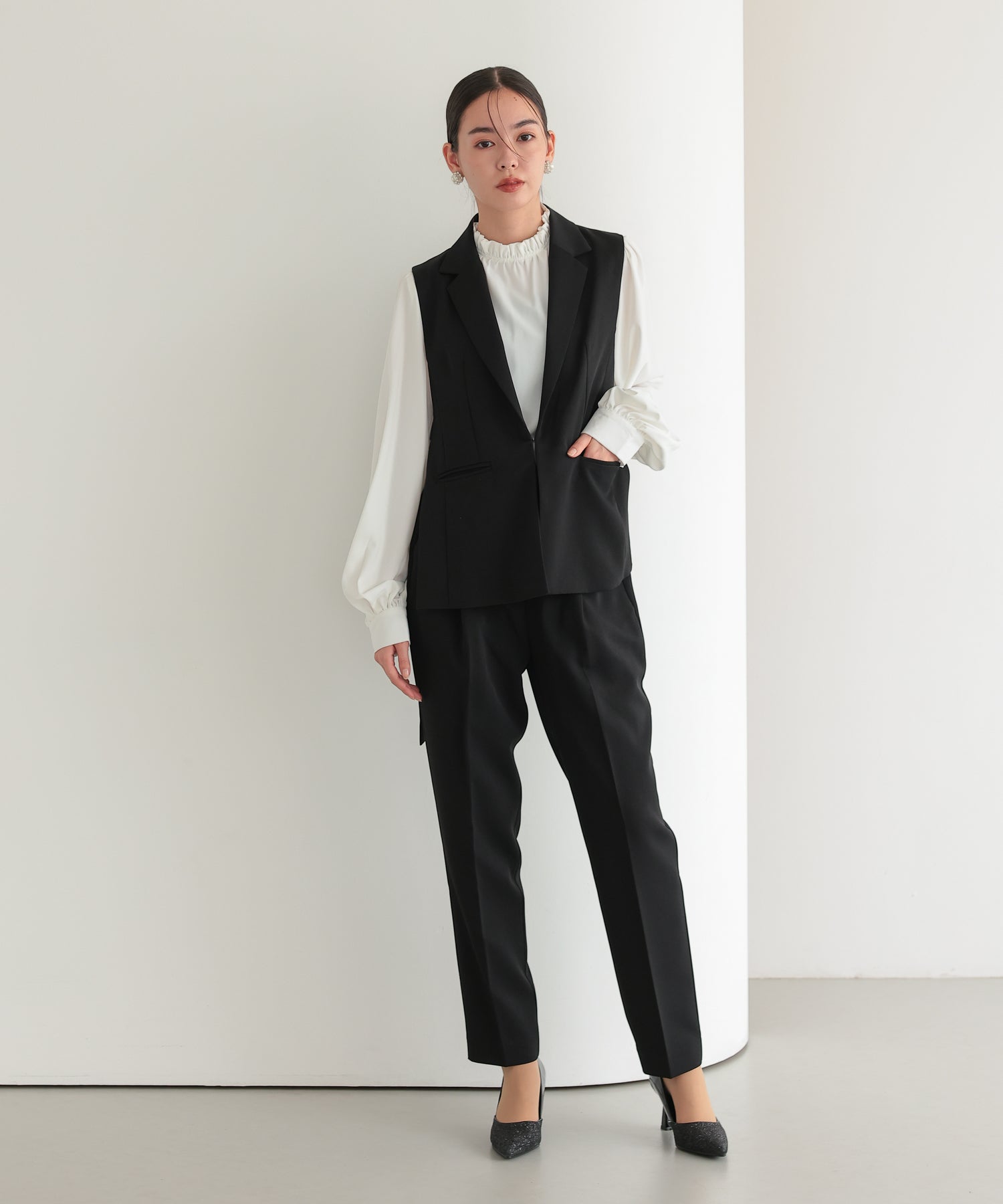 サイドベルトジレセットアップスーツ/22125607