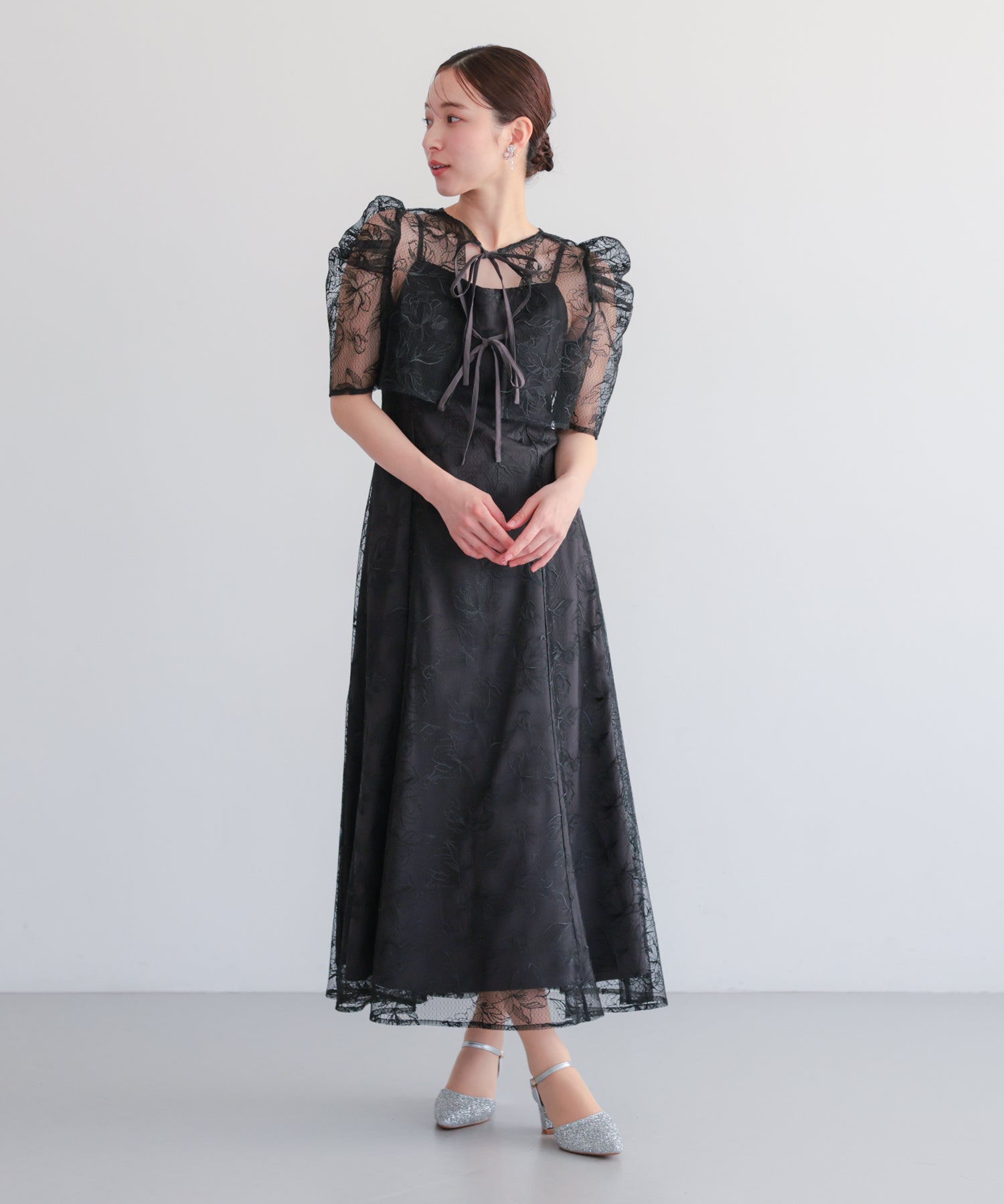 シアーレースボレロセットアップドレス/22325280