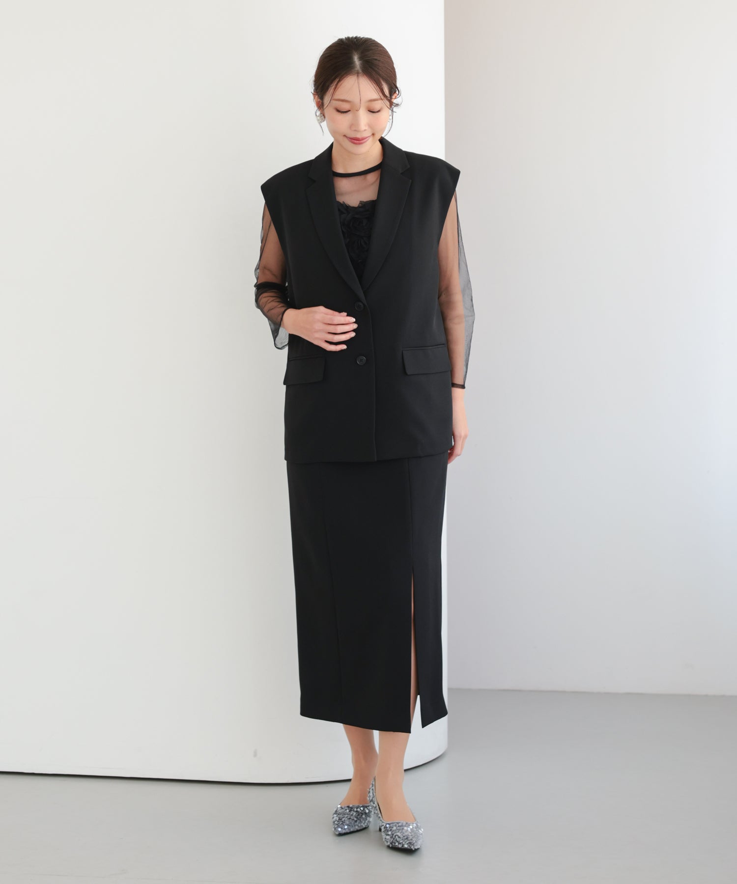 ブラック/162cm/Mサイズ着用