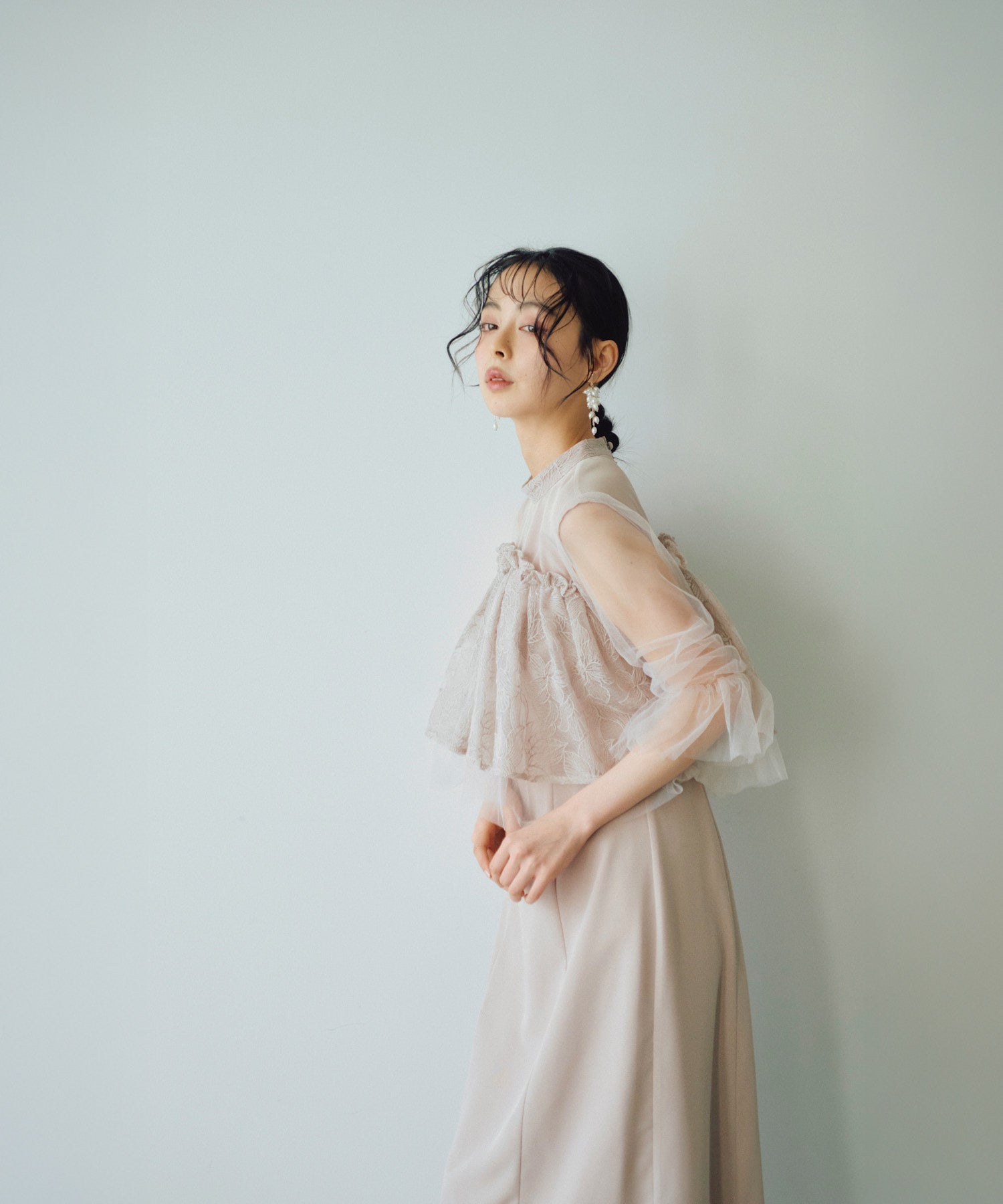 グレージュ/165cm/Mサイズ着用