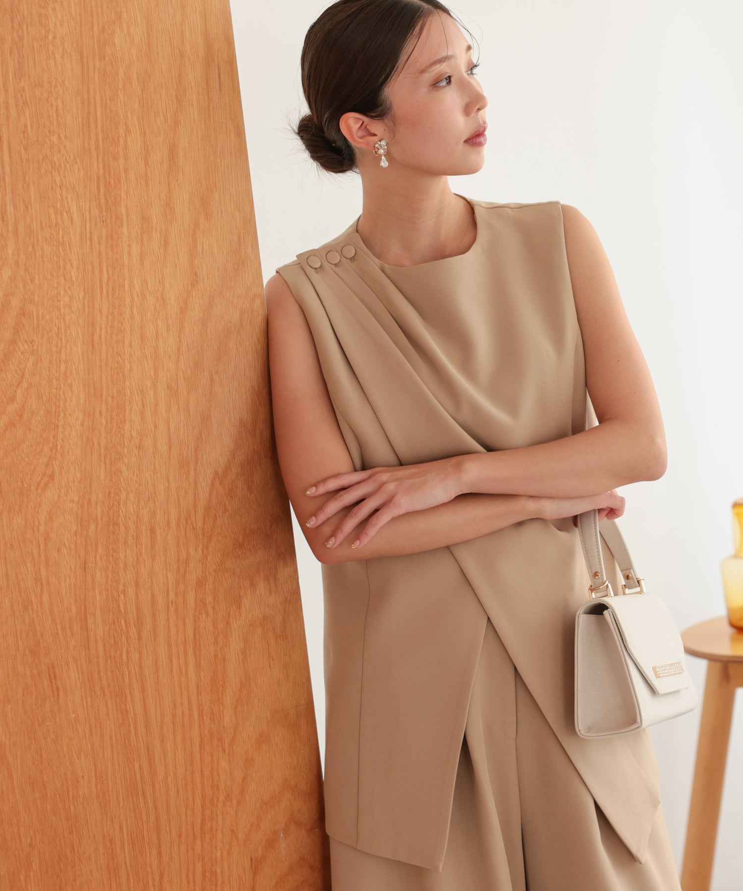 ベージュ/162cm/Mサイズ着用