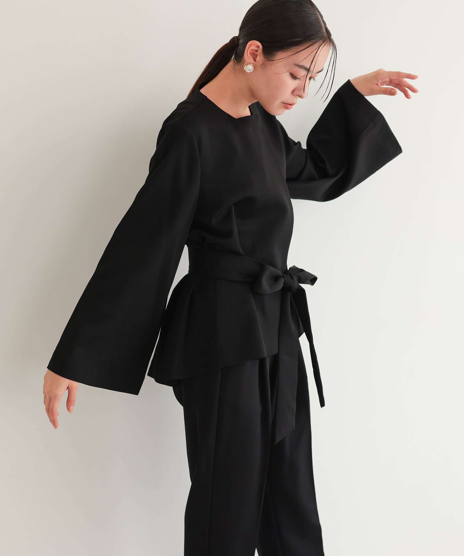 リボンペプラムセットアップスーツ/22125605