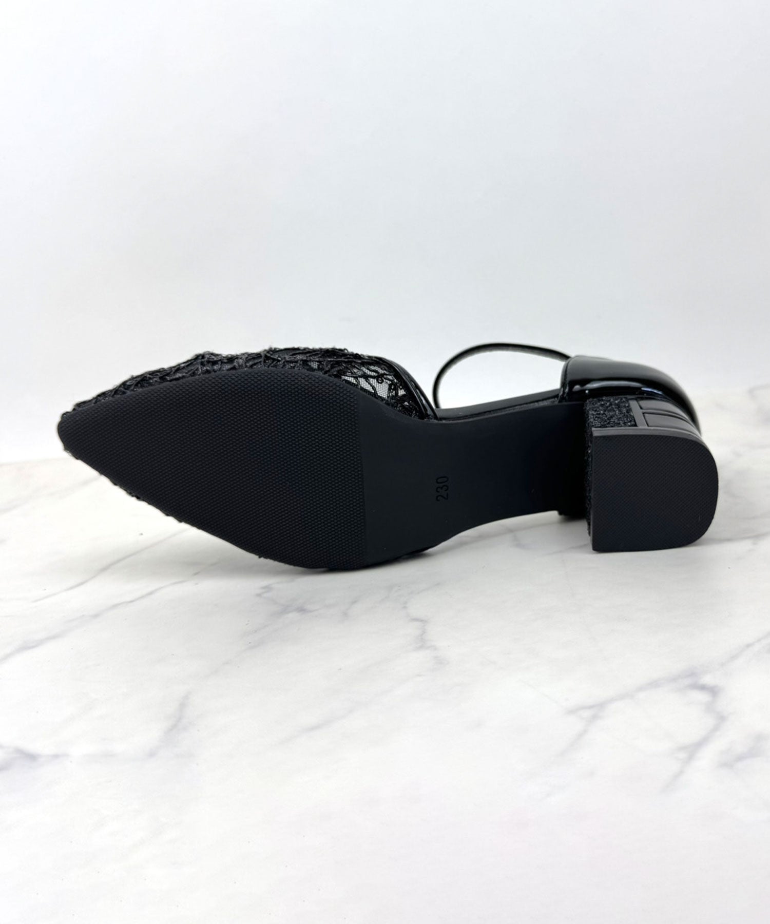 スパングルコール刺繍パンプス/3431