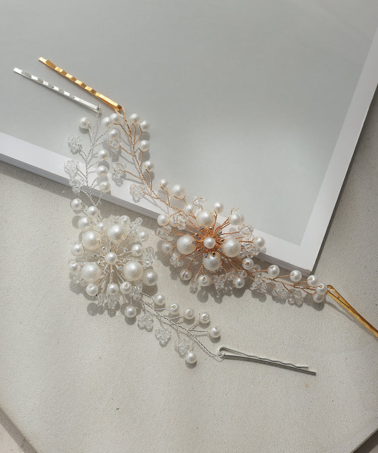 花デザインコットンパールヘッドドレス/RT55001