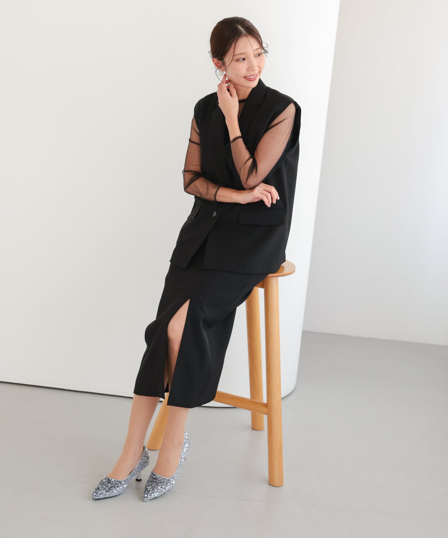 ブラック/162cm/Mサイズ着用