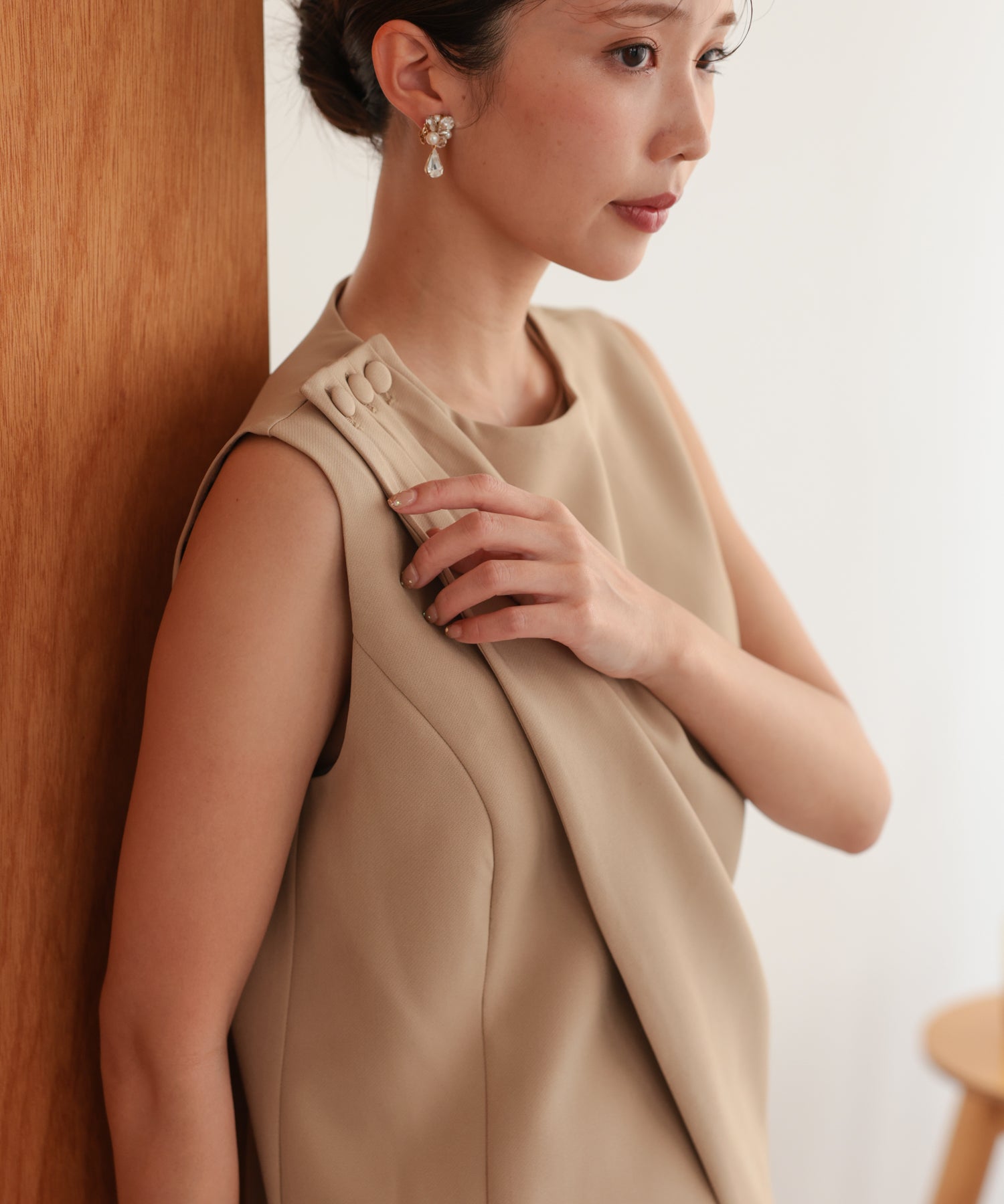 ベージュ/162cm/Mサイズ着用