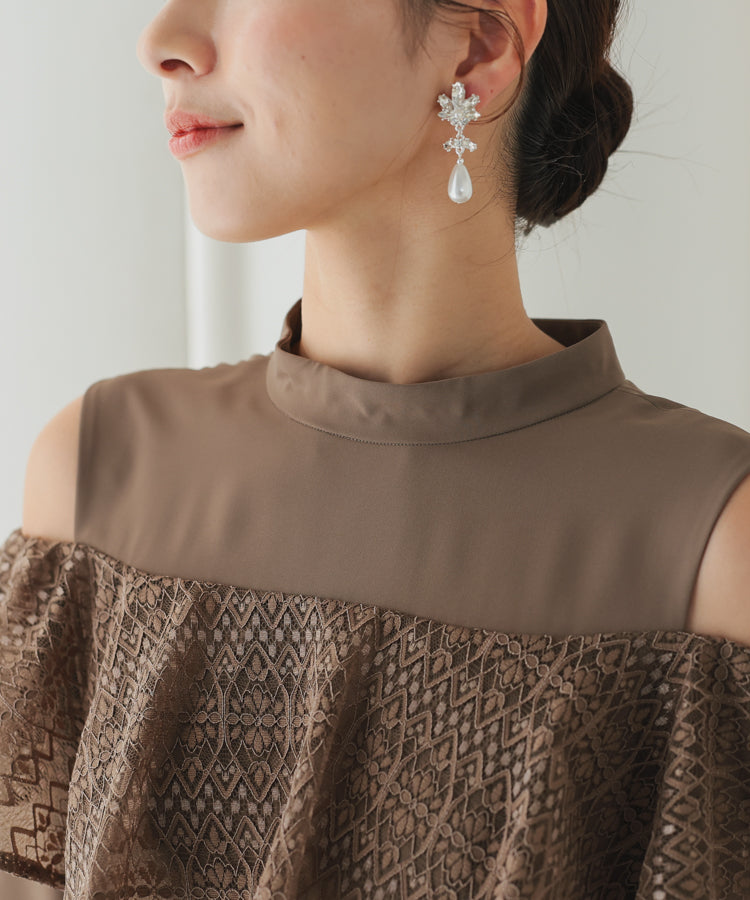 【SALE】スリーブスリットマーメイドドレス/22324245