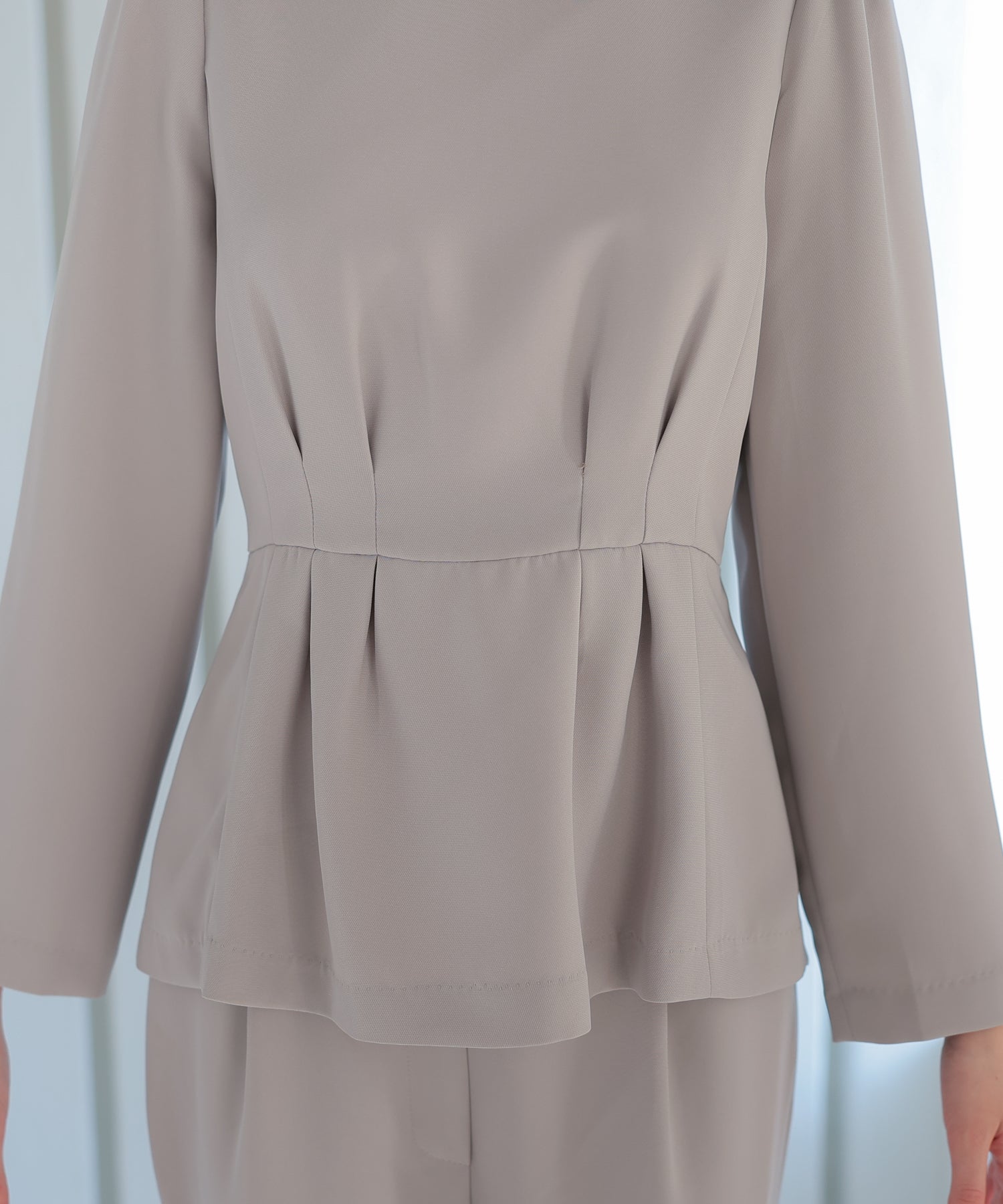 【SALE】ペプラムブラウスパンツスーツ/123529