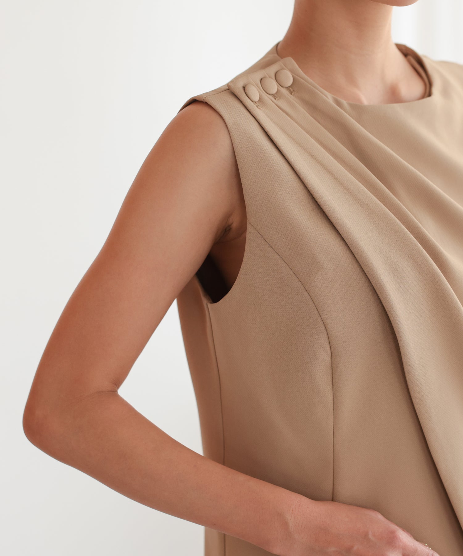 アシンメトリードレープパンツセットアップスーツ/22125609