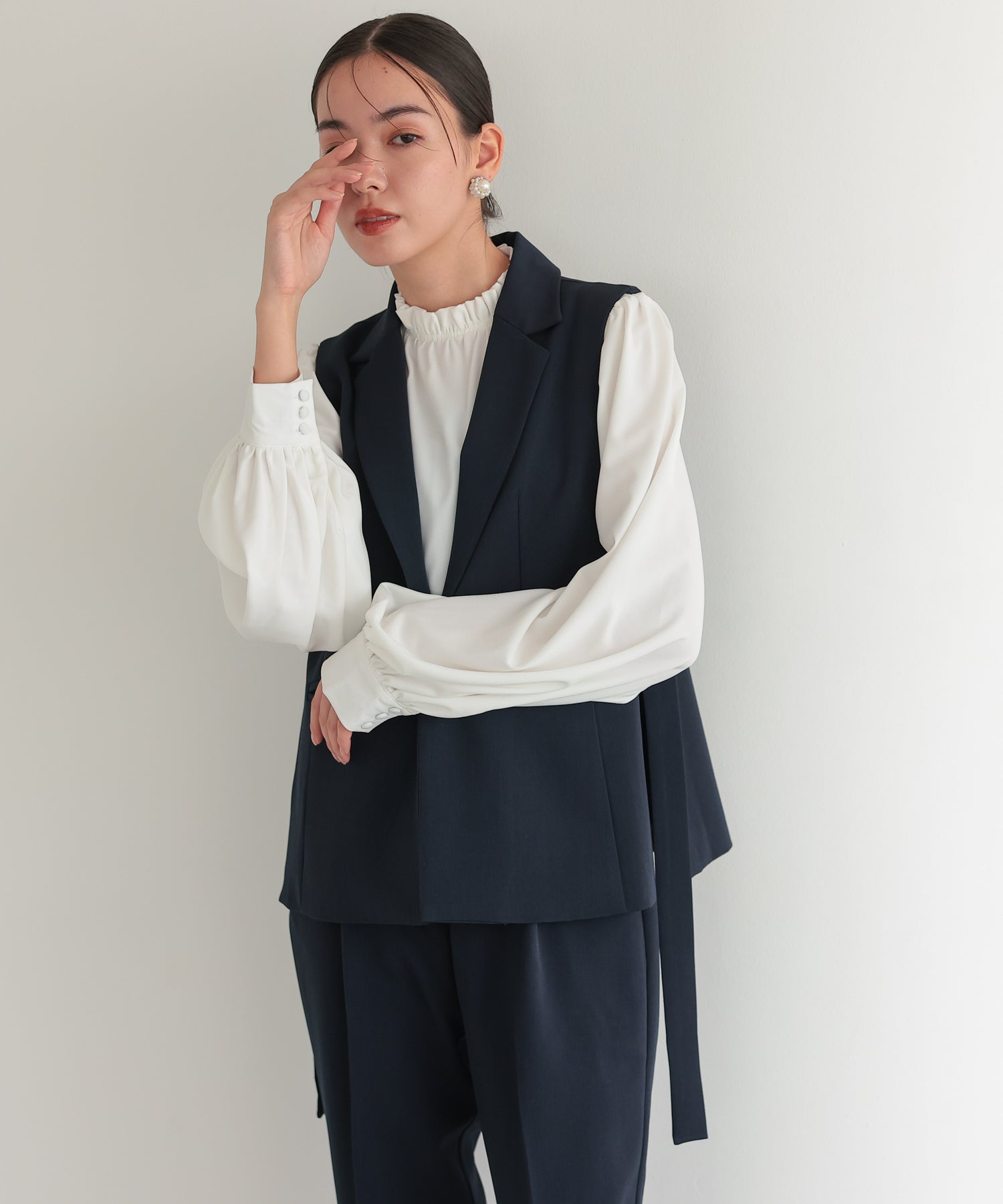 サイドベルトジレセットアップスーツ/22125607