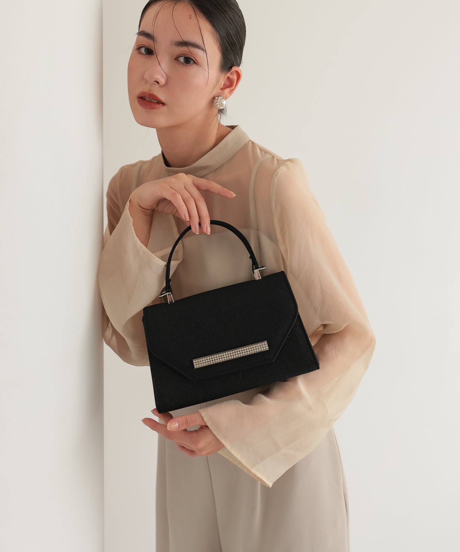 ビジューライン2WAYパーティバッグ/5075