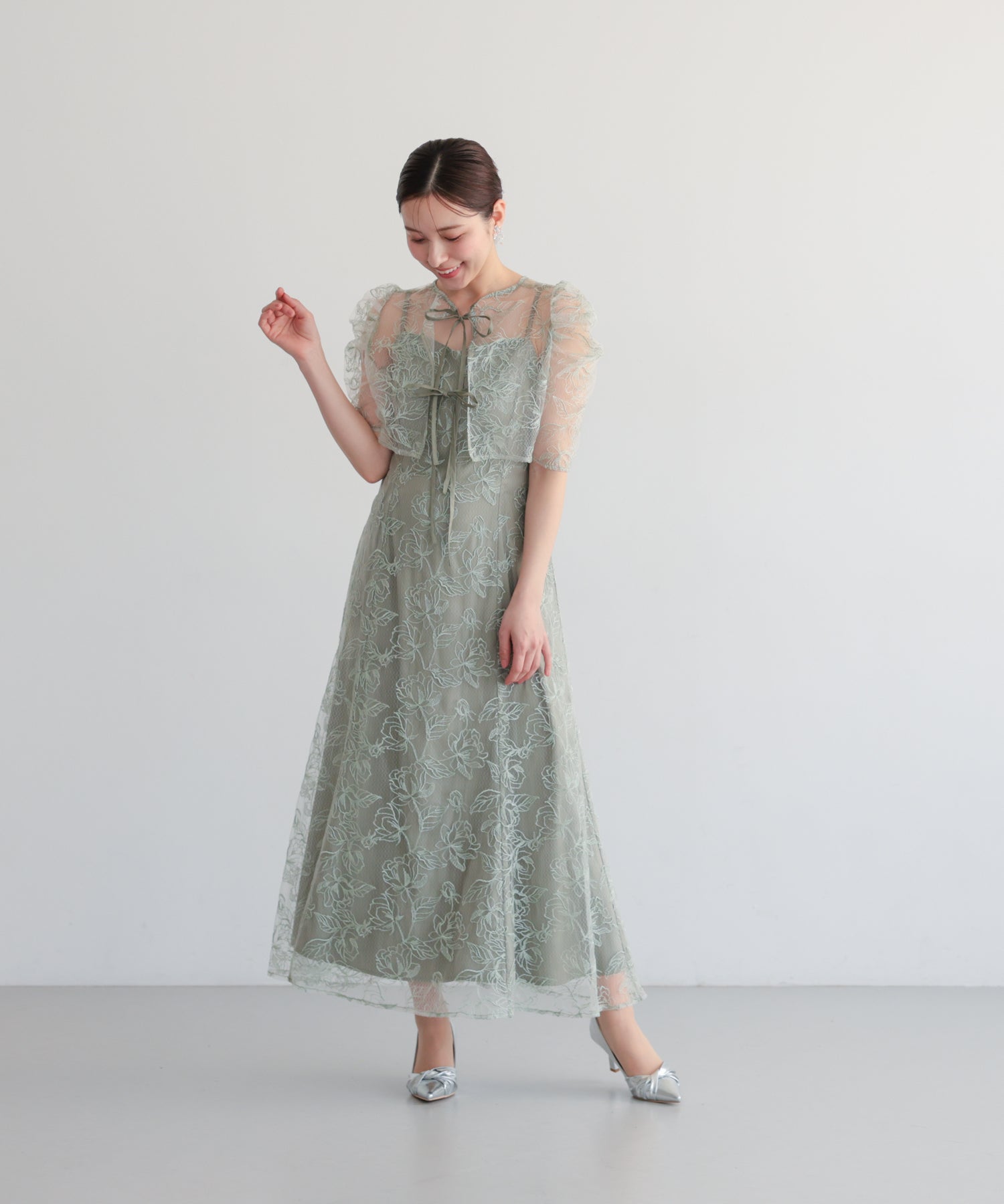 シアーレースボレロセットアップドレス/22325280