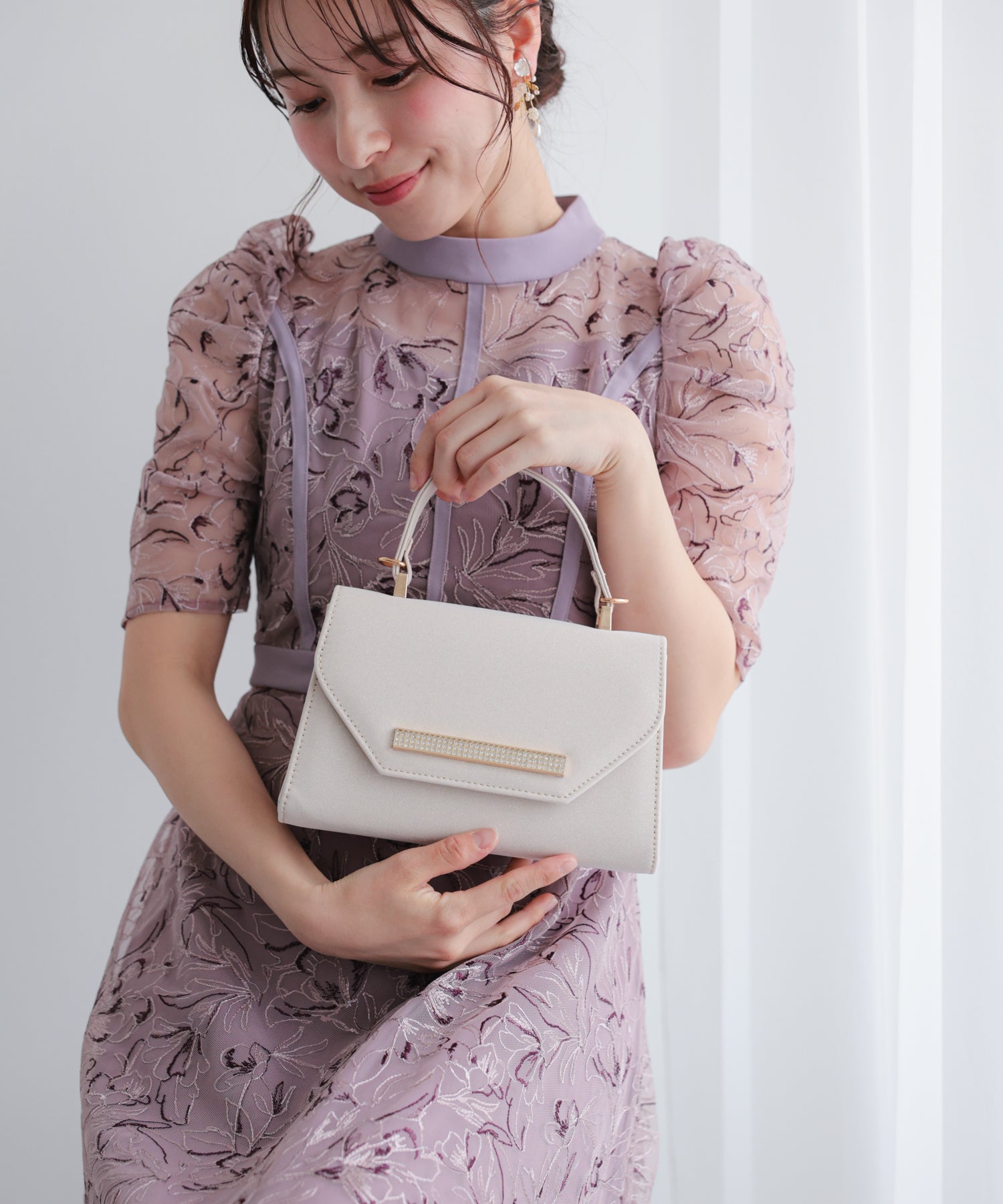 ビジューライン2WAYパーティバッグ/5075