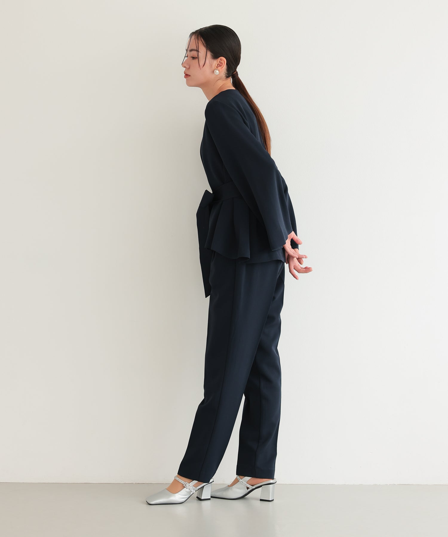 リボンペプラムセットアップスーツ/22125605