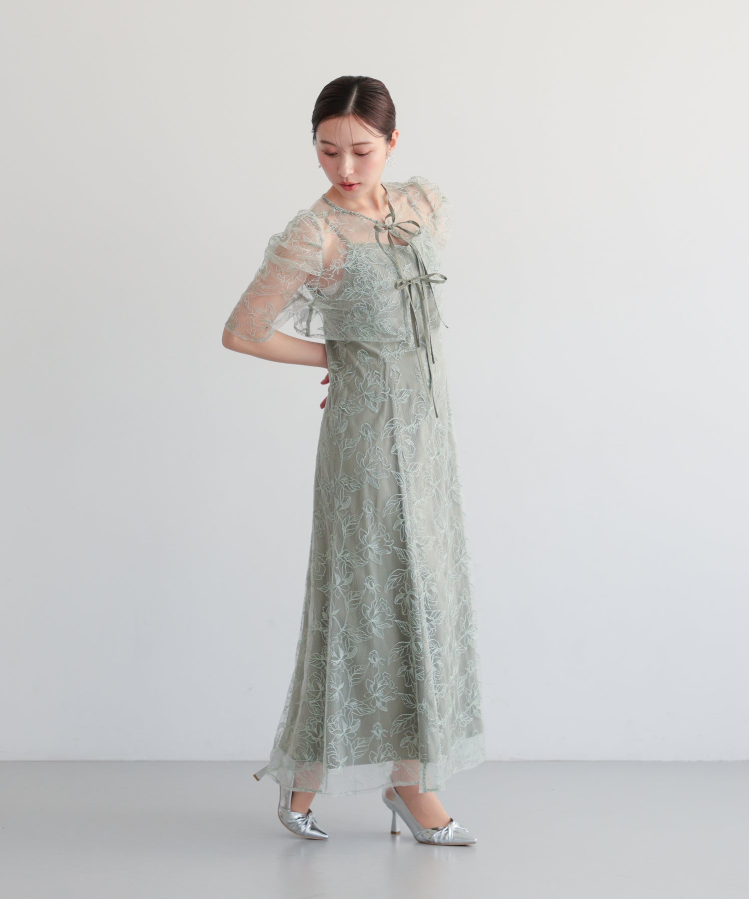 シアーレースボレロセットアップドレス/22325280