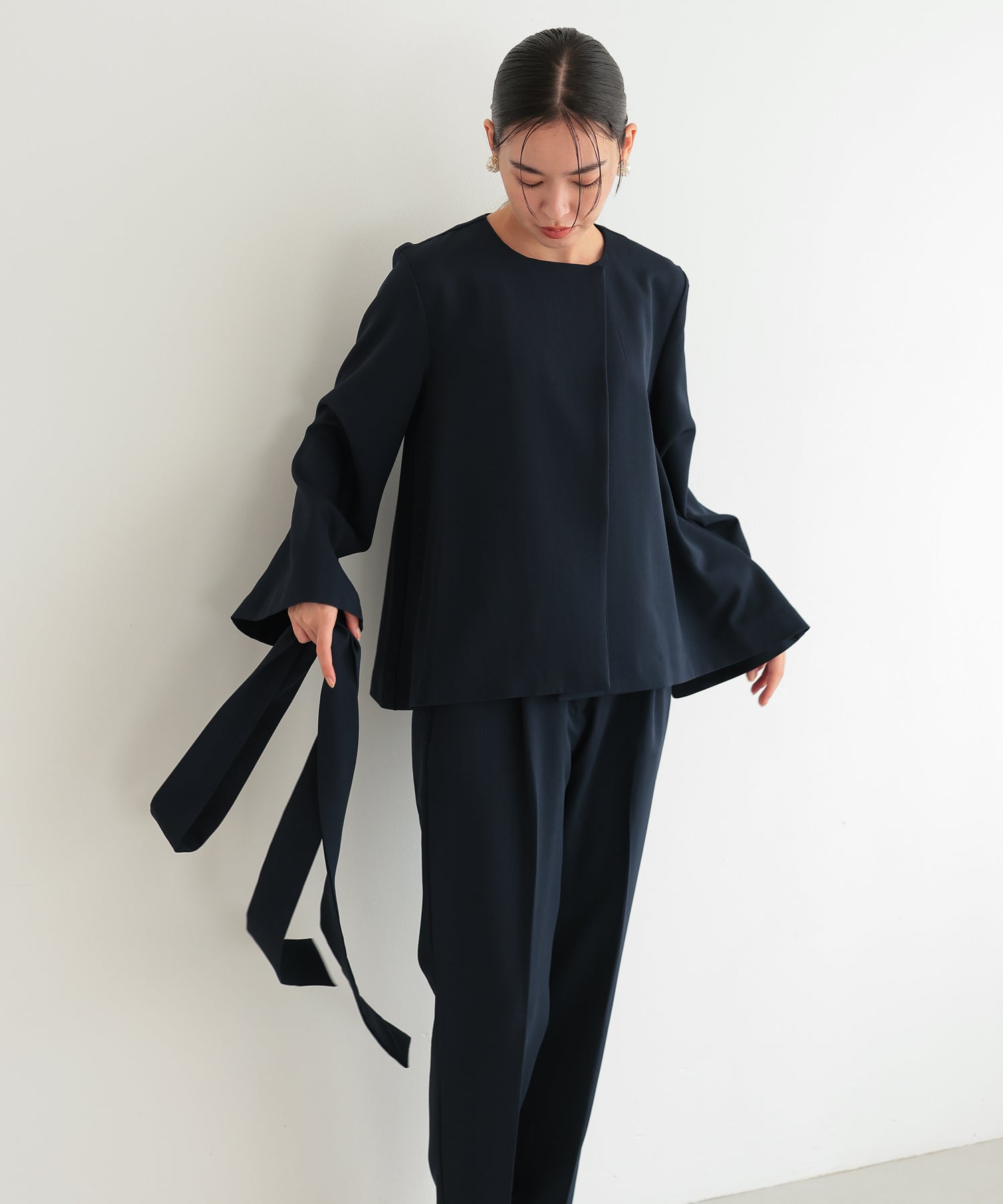 リボンペプラムセットアップスーツ/22125605