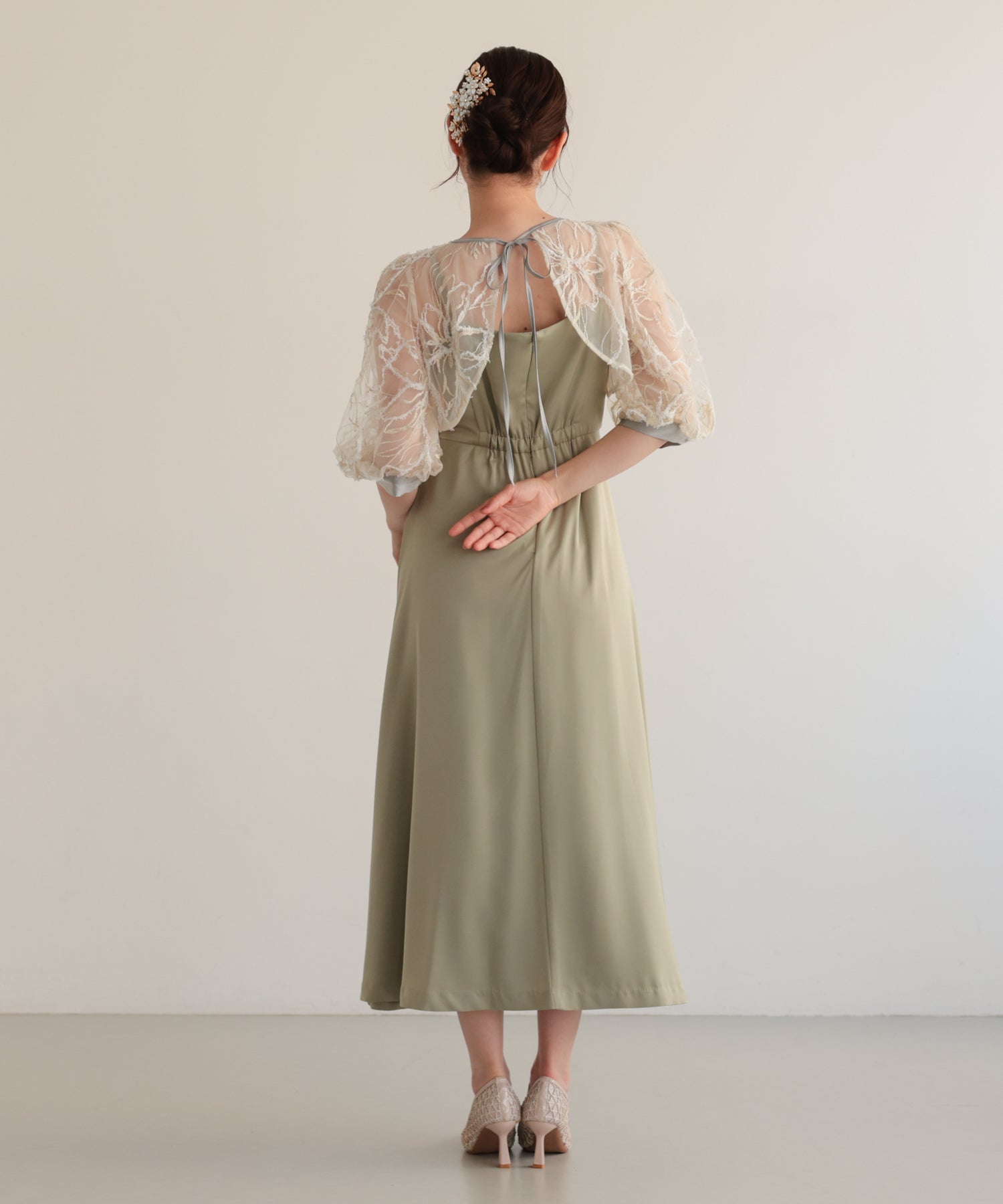 刺繍レースボレロセットドレス/22326294