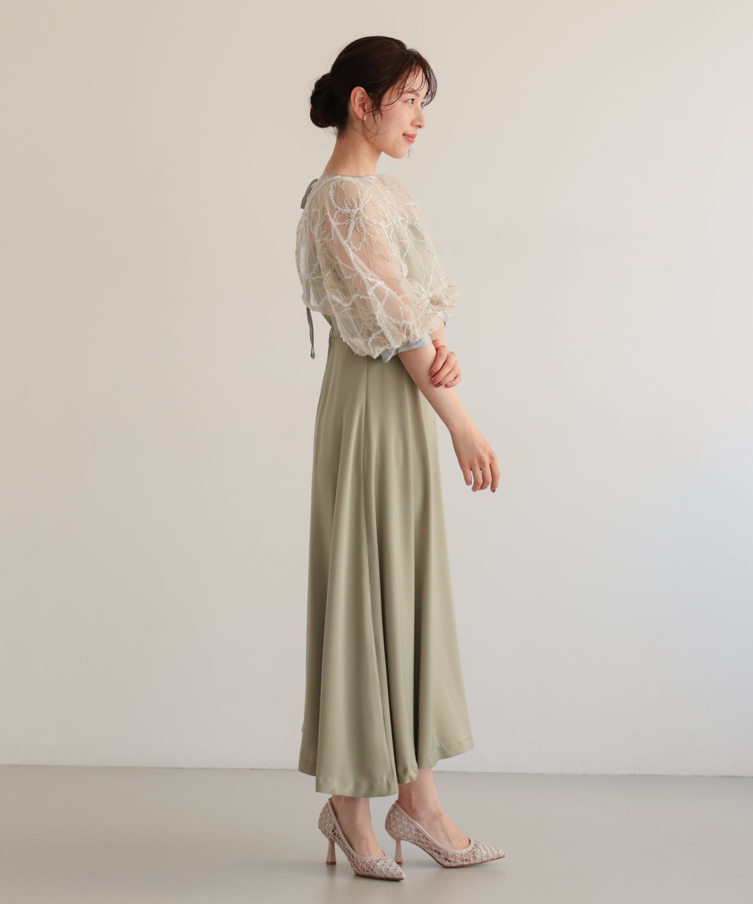 刺繍レースボレロセットドレス/22326294