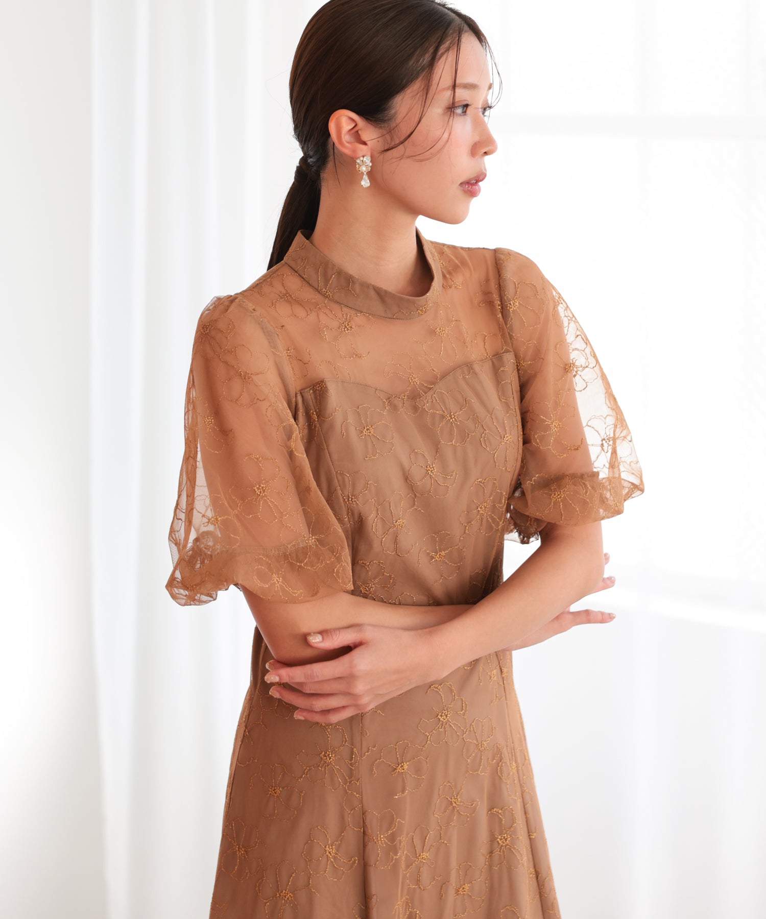 ブラウン/162cm/Mサイズ着用