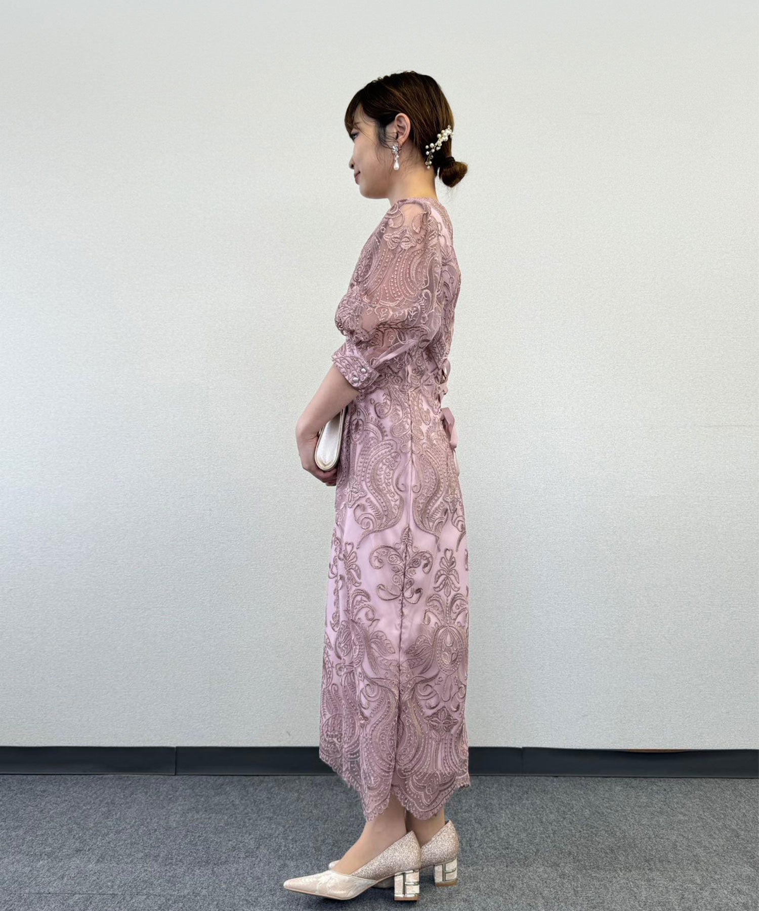 155cm/ローズピンク/Mサイズ着用