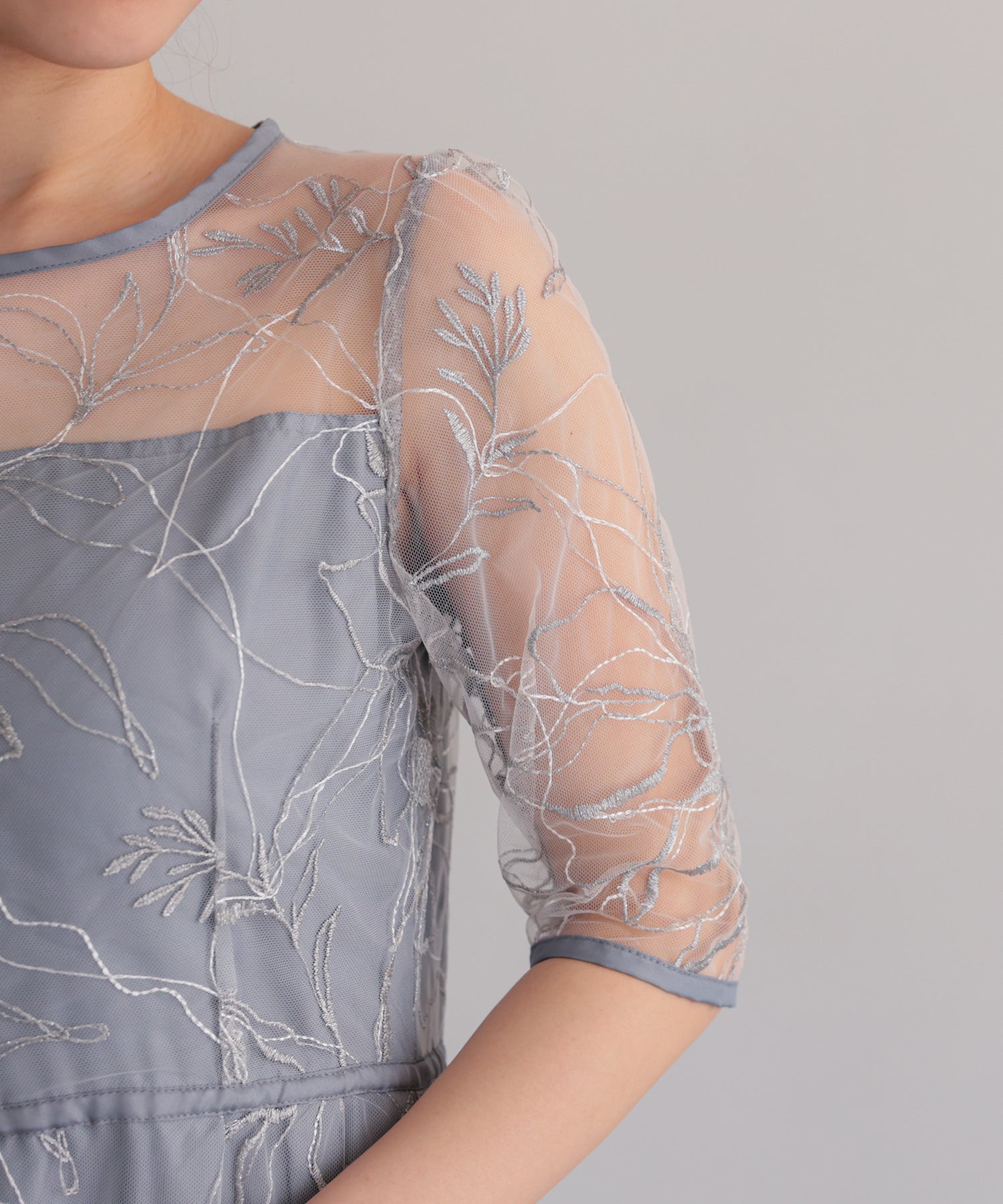 花柄刺繍フレアドレス/22326290