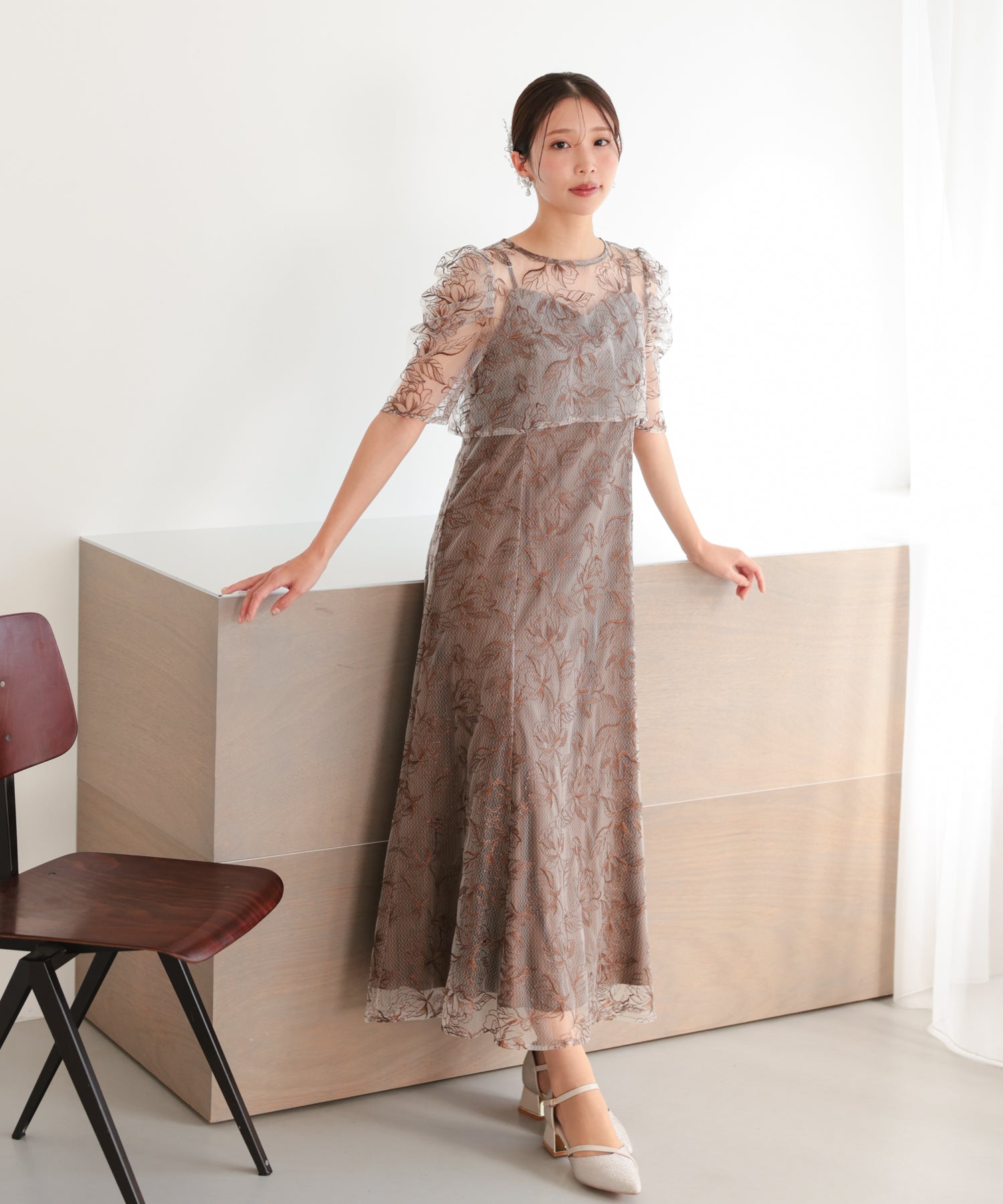 ブラウン/162cm/Mサイズ着用