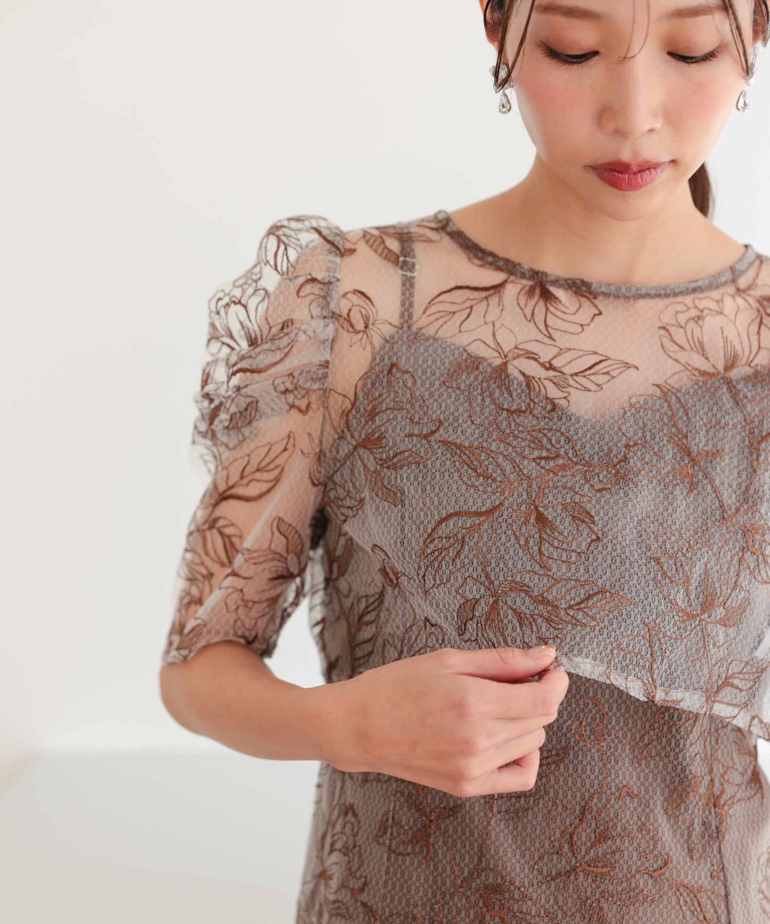 ブラウン/162cm/Mサイズ着用