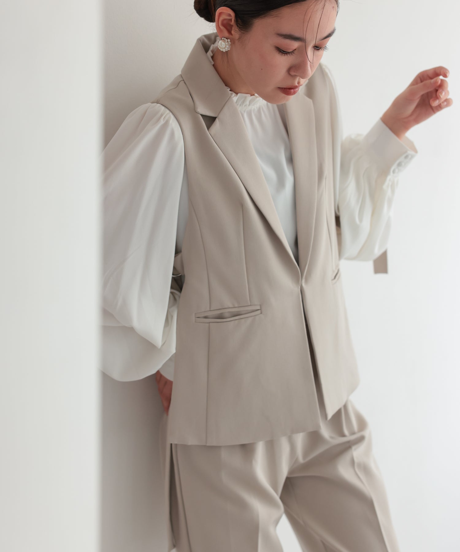 サイドベルトジレセットアップスーツ/22125607