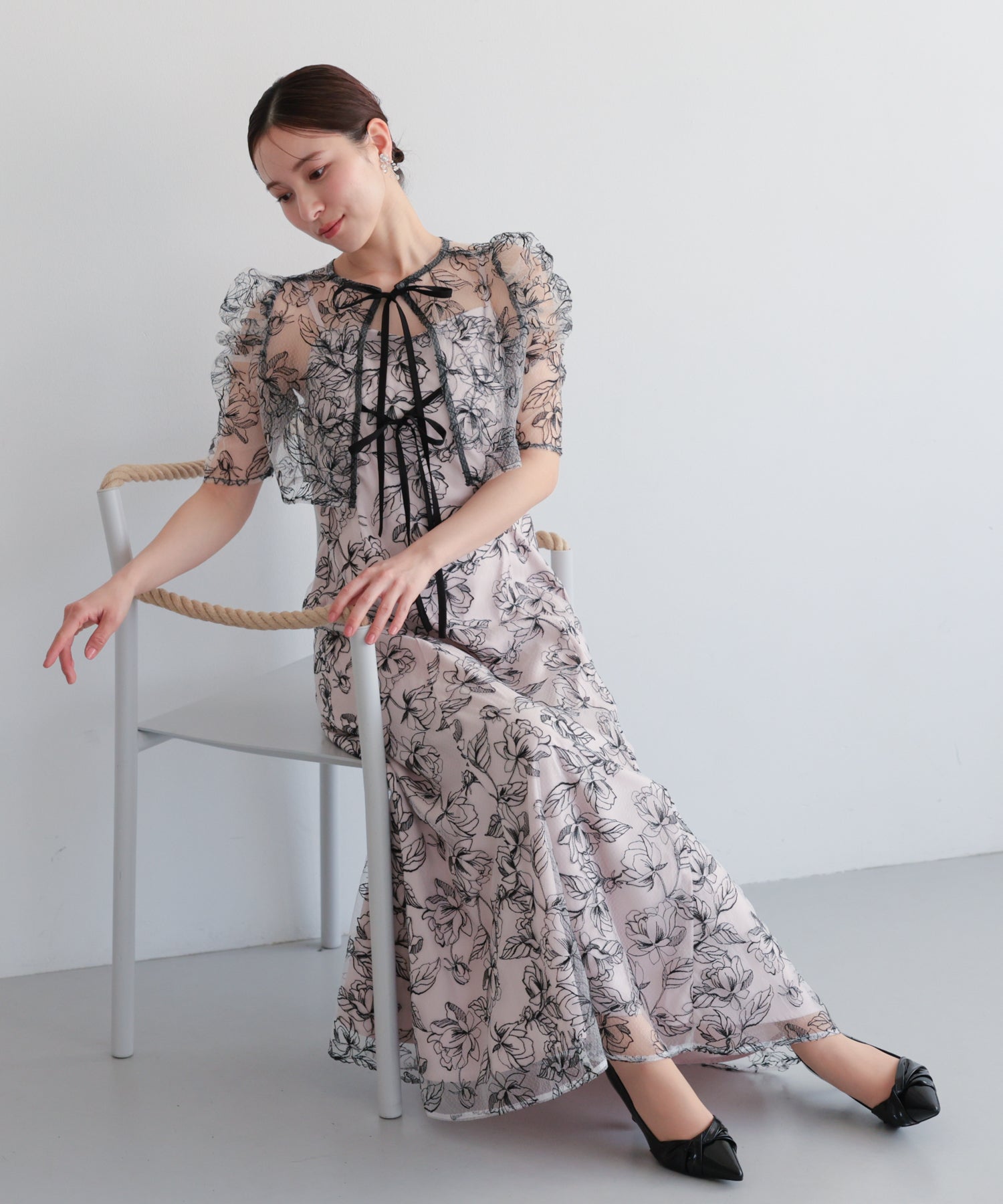 シアーレースボレロセットアップドレス/22325280