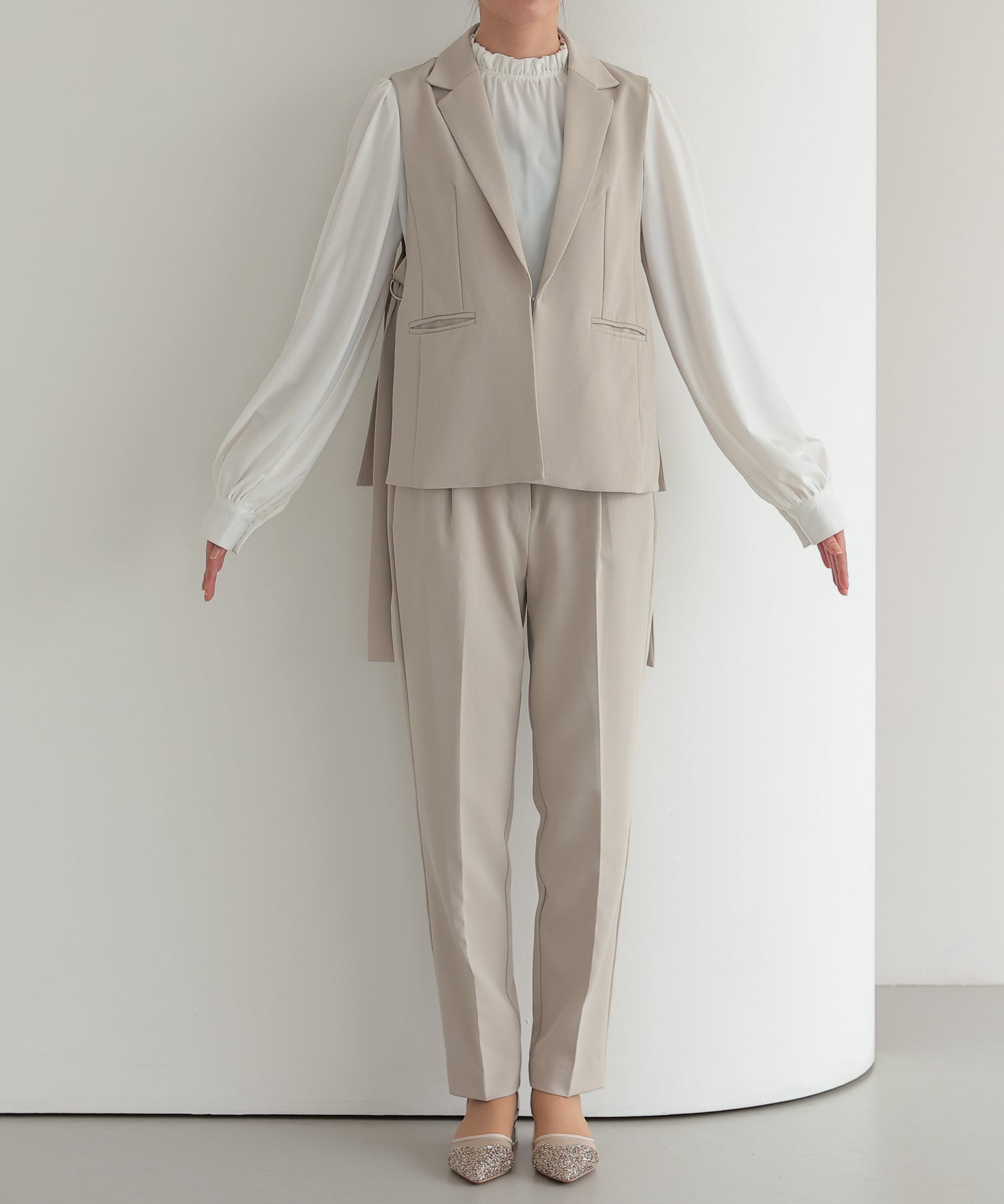 サイドベルトジレセットアップスーツ/22125607