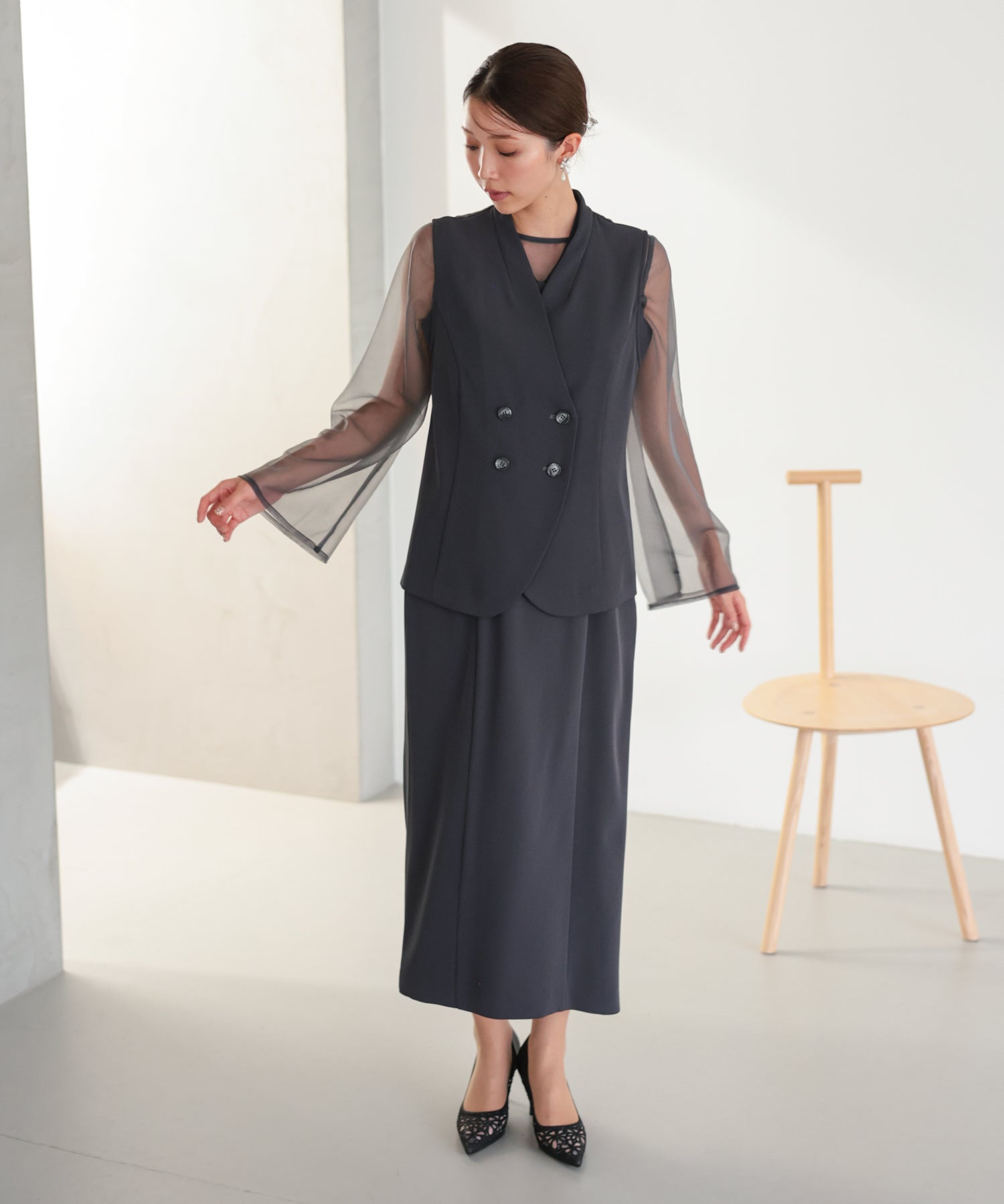 チャコール/162cm/Mサイズ着用