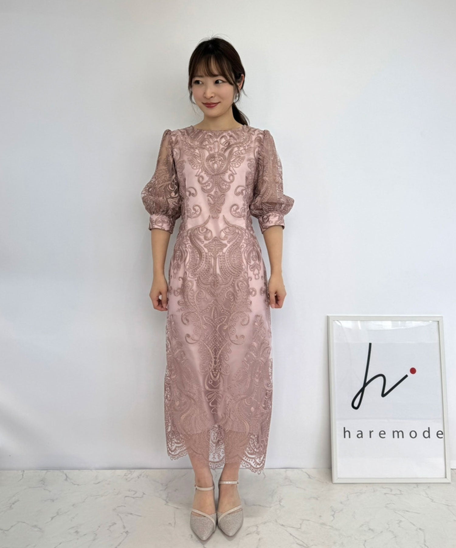 155cm/ローズピンク/Sサイズ着用/骨格ウェーブ