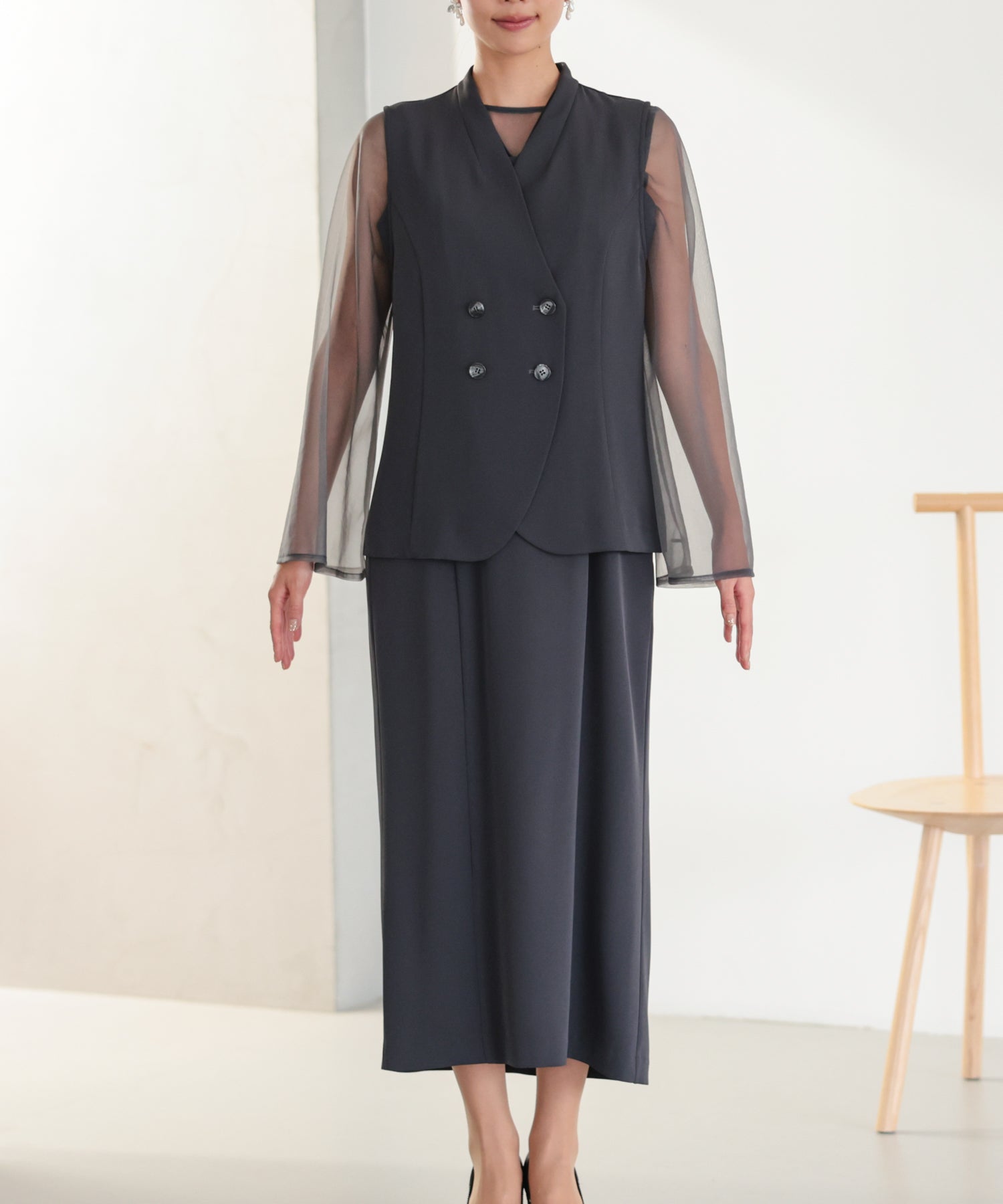 シアーレイヤード2WAYドレスセット/22325283