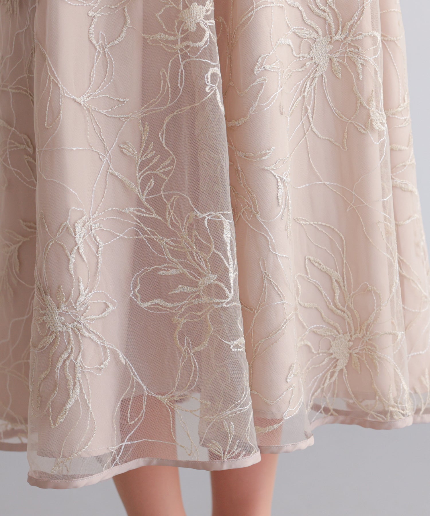 花柄刺繍フレアドレス/22326290