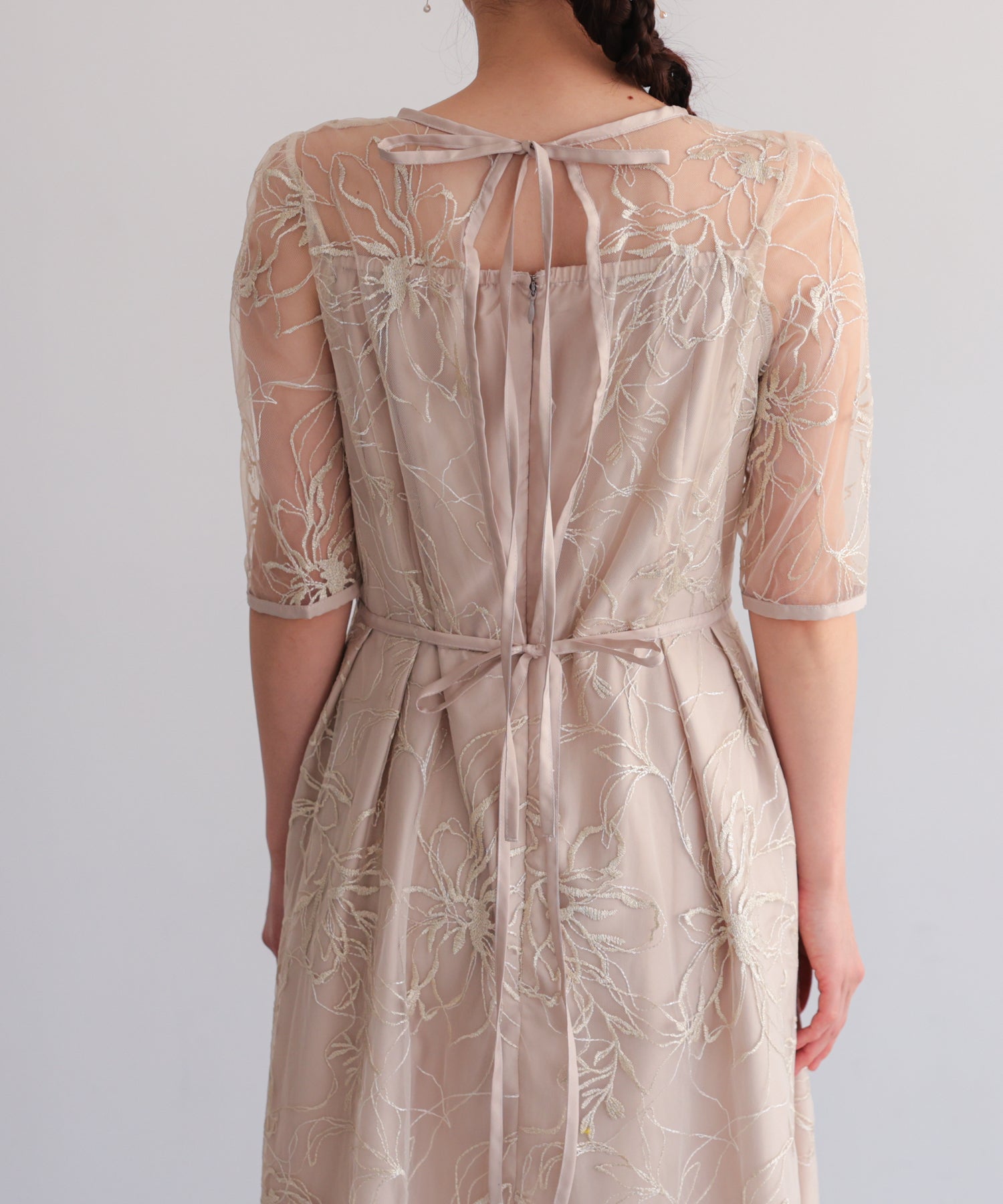 花柄刺繍フレアドレス/22326290