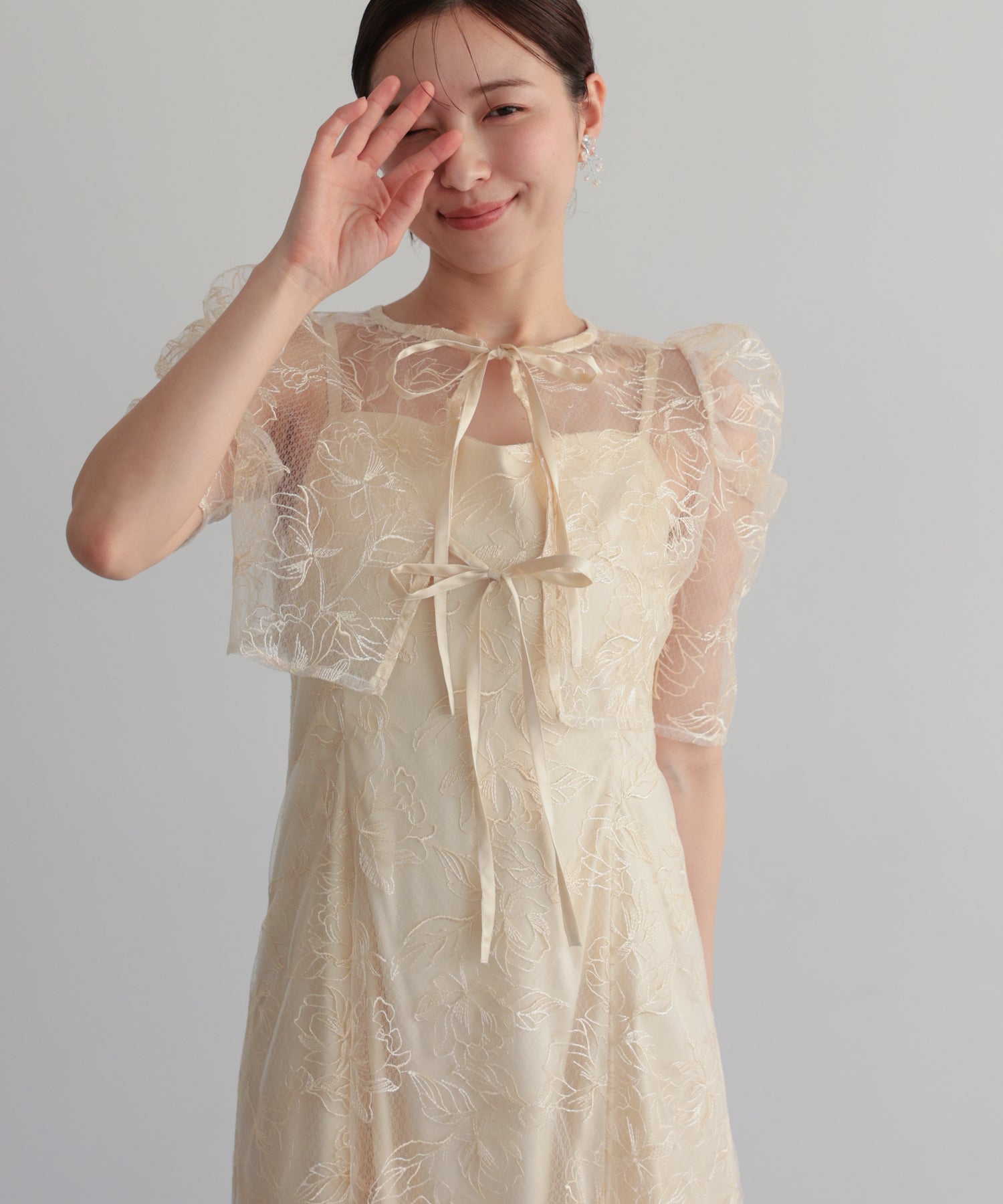 シアーレースボレロセットアップドレス/22325280