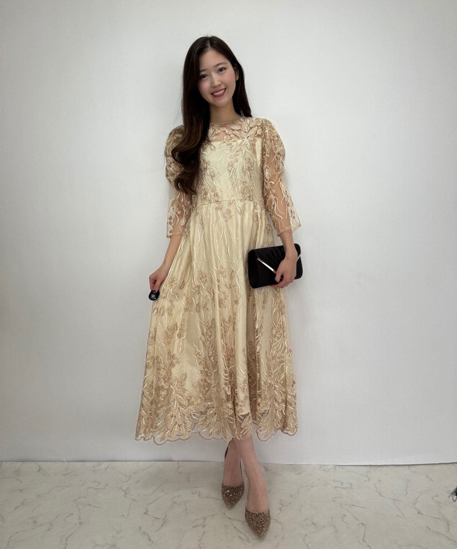 ベージュ/Mサイズ着用/163cm