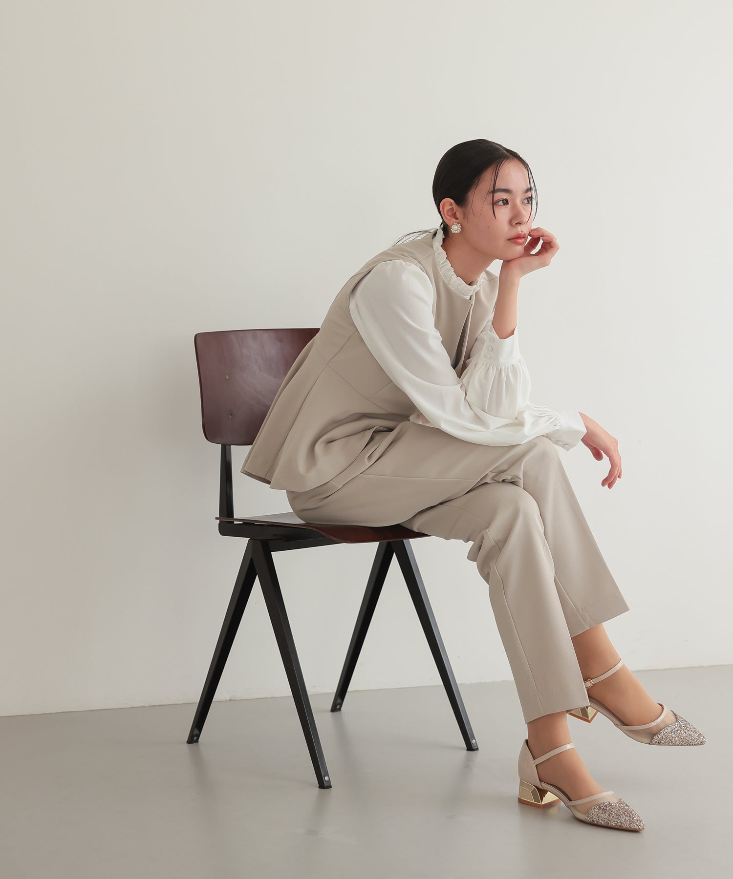 クルーネックベストセットアップスーツ/22125604