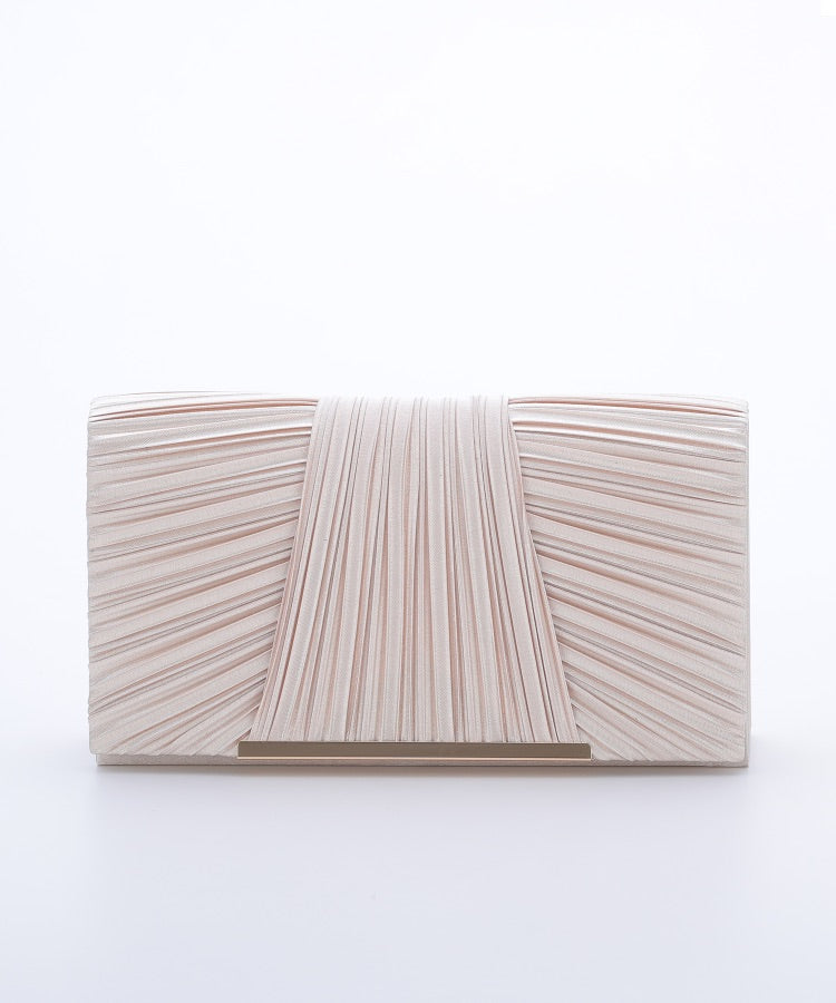 サテンプリーツパーティーバッグ/5041