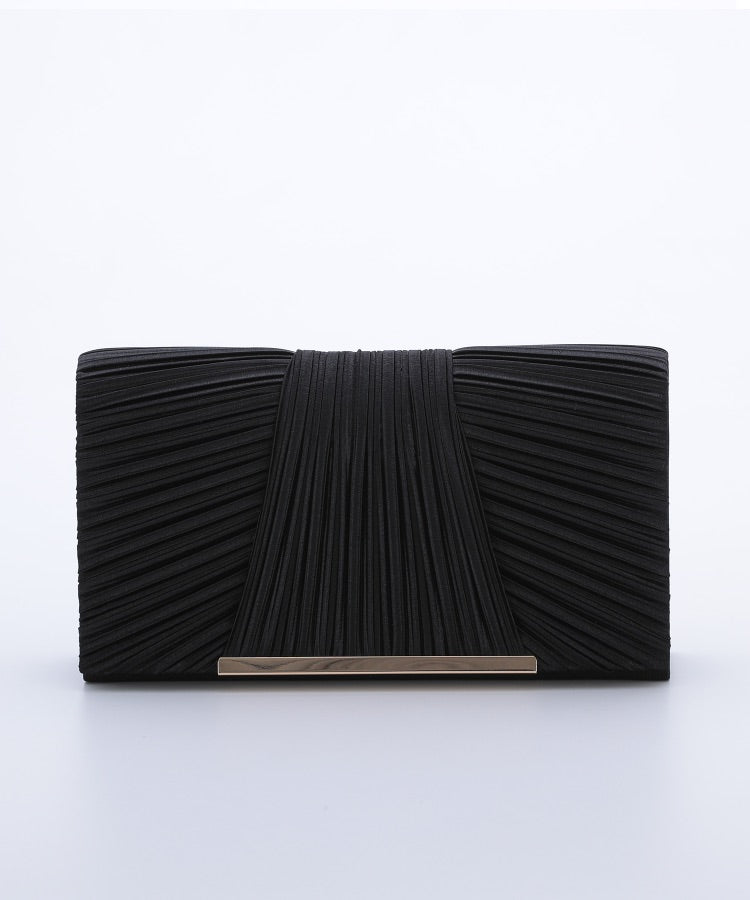 サテンプリーツパーティーバッグ/5041