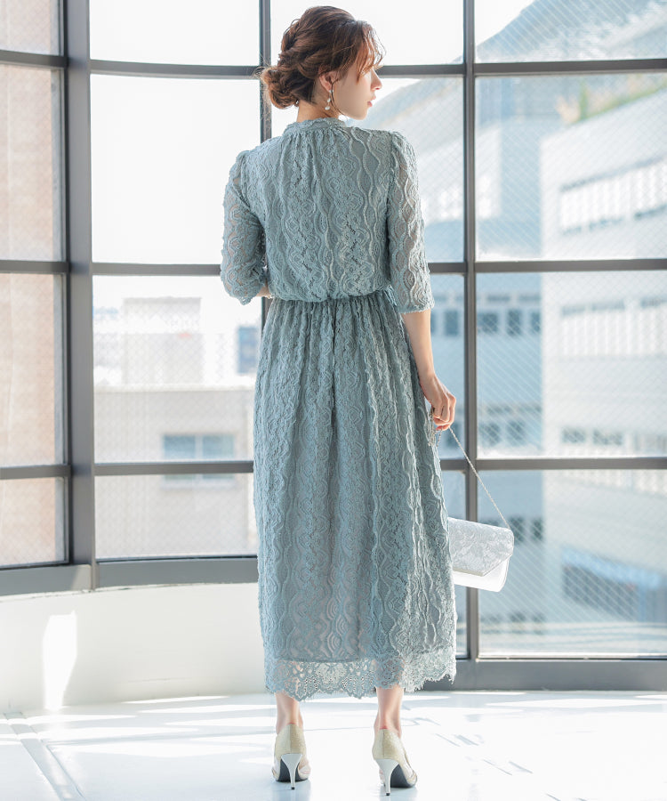 【SALE】スキッパーカラーワンピース /22320108