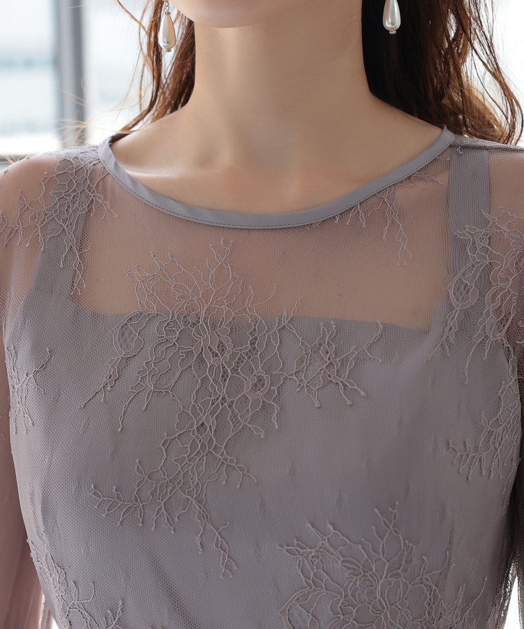 【SALE】バックデザイン総レースドレス/22322181