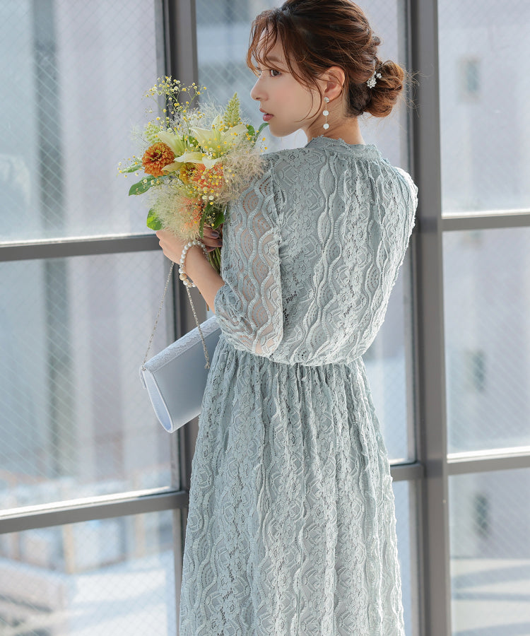【SALE】スキッパーカラーワンピース /22320108