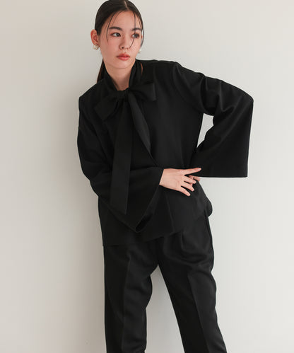 リボンペプラムセットアップスーツ/22125605