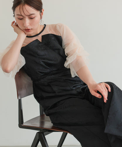 ブラック×ベージュ/163cm/Mサイズ着用