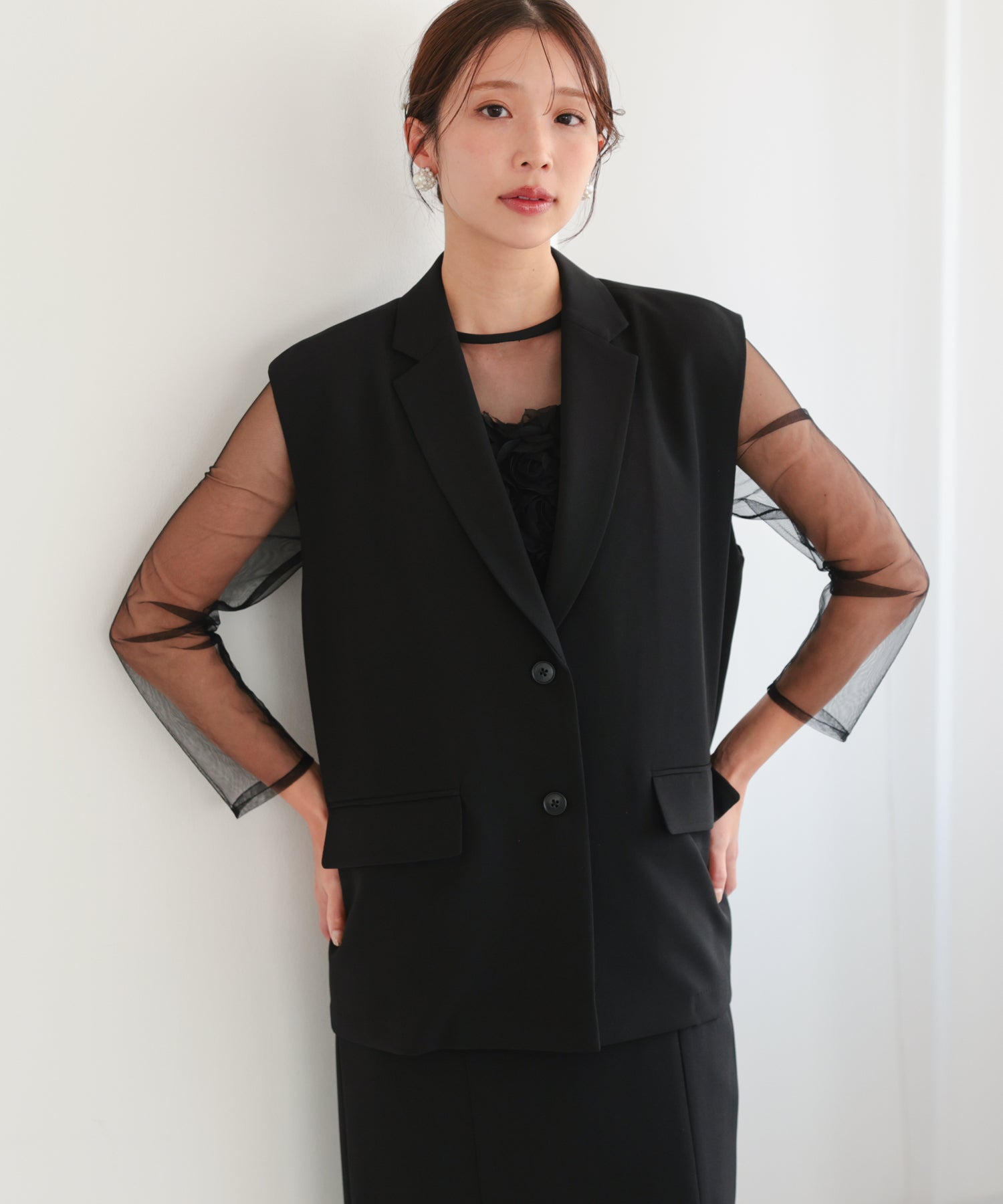 ブラック/162cm/Mサイズ着用