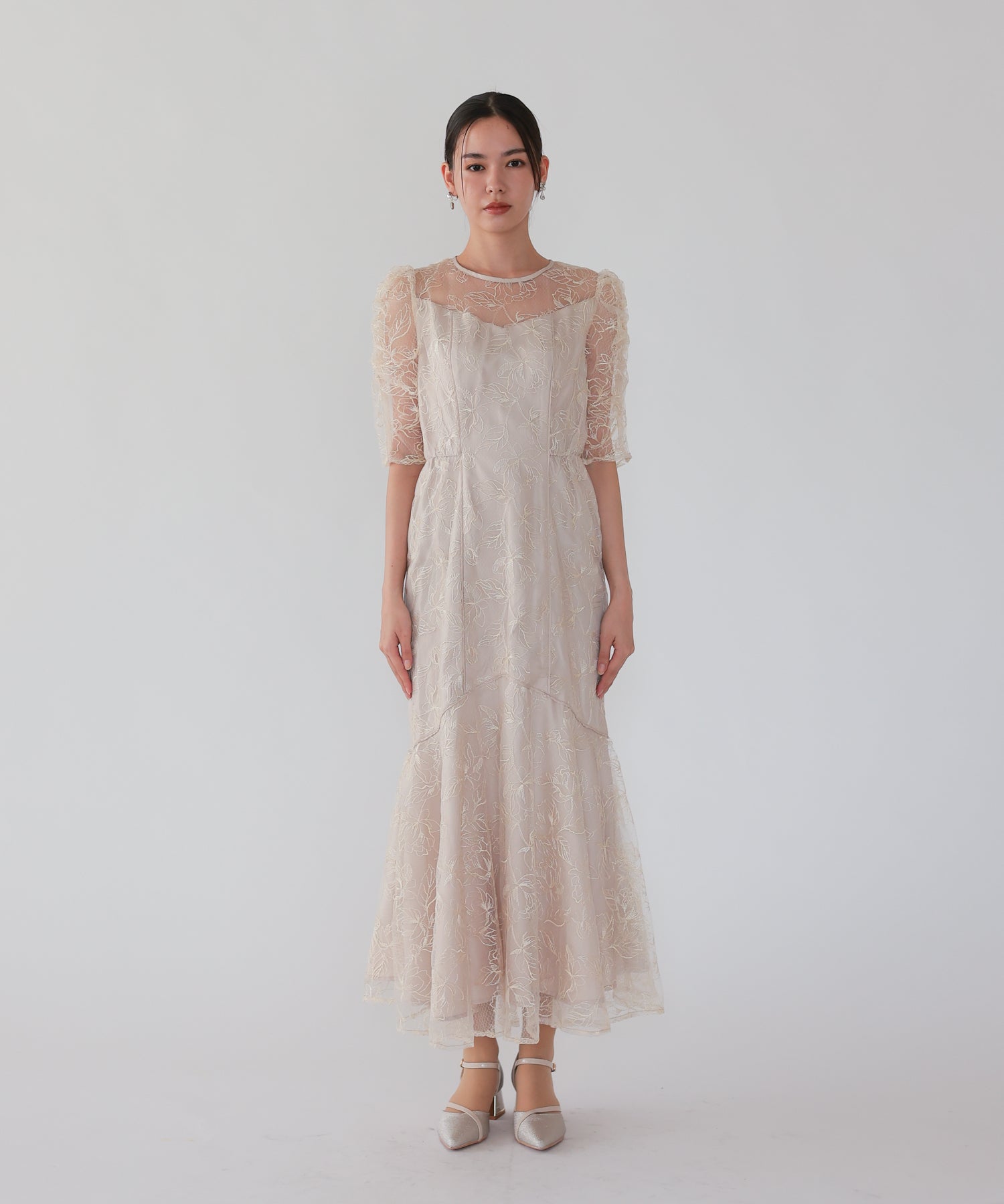 ベージュ/164cm/Mサイズ着用