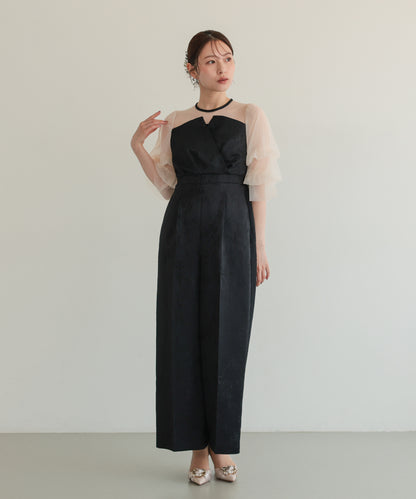 ブラック×ベージュ/163cm/Mサイズ着用