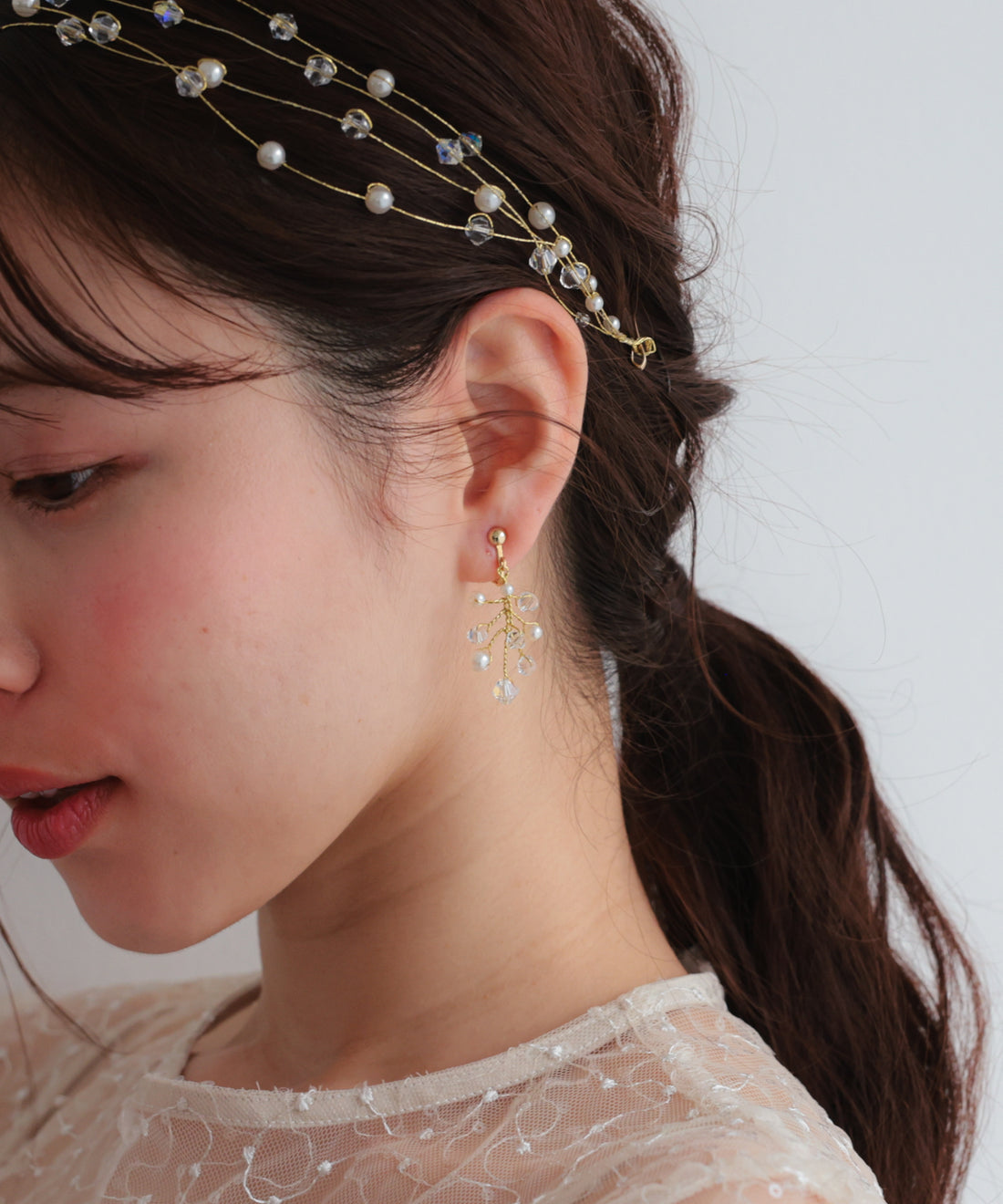 ドレスアクセサリー プティブランチビジューイヤリング/ERT42000