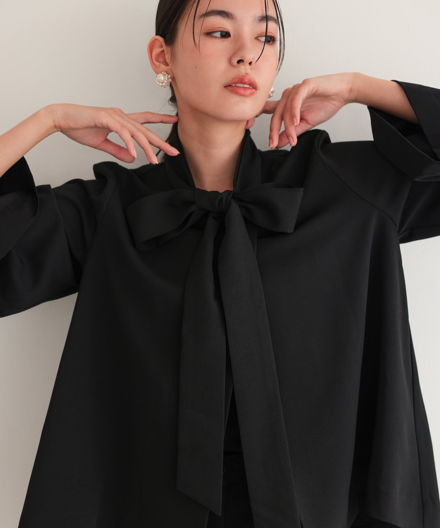 リボンペプラムセットアップスーツ/22125605